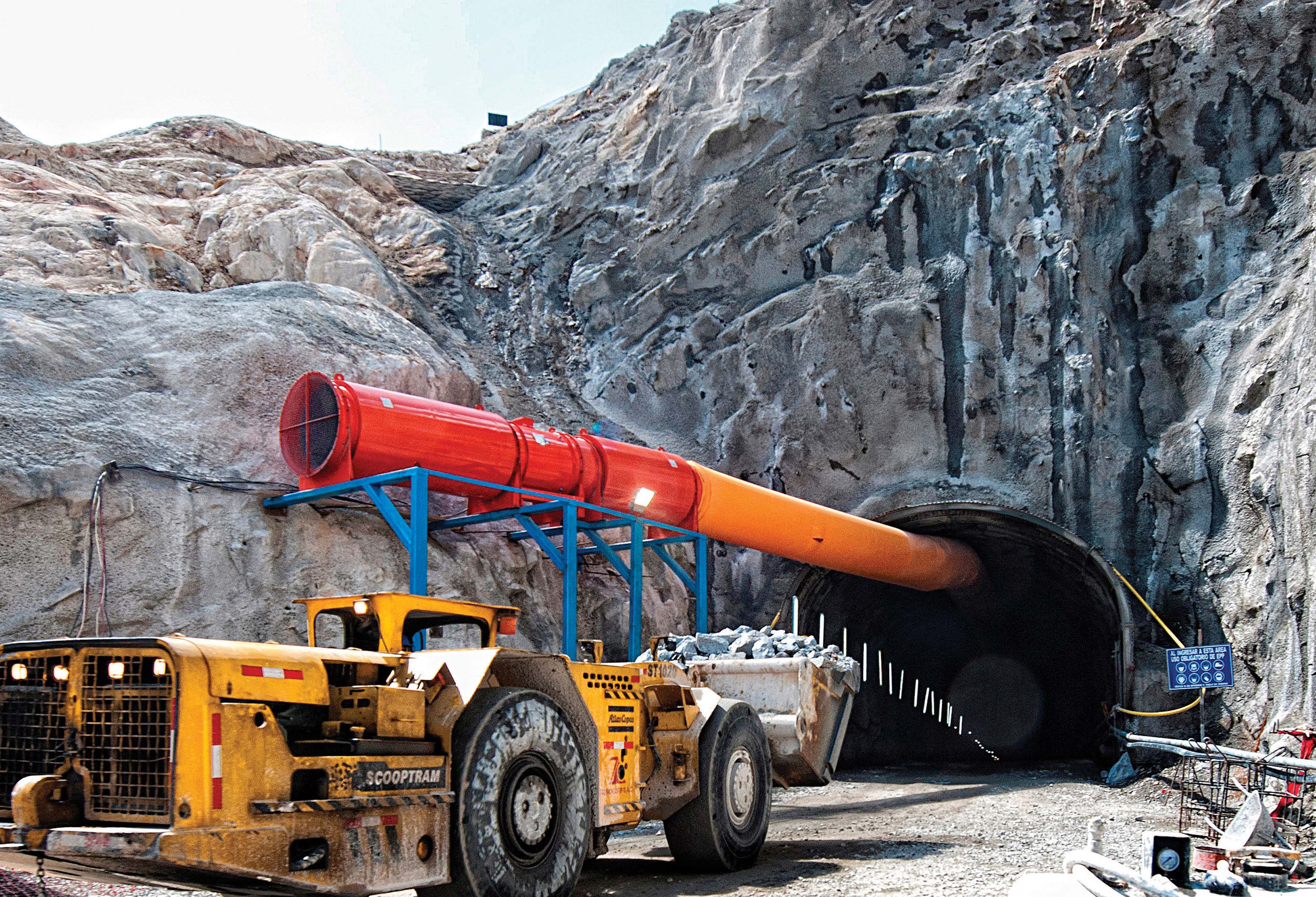 Ventilation in the tunnel portal has helped during construction Ventilation in the tunnel portal