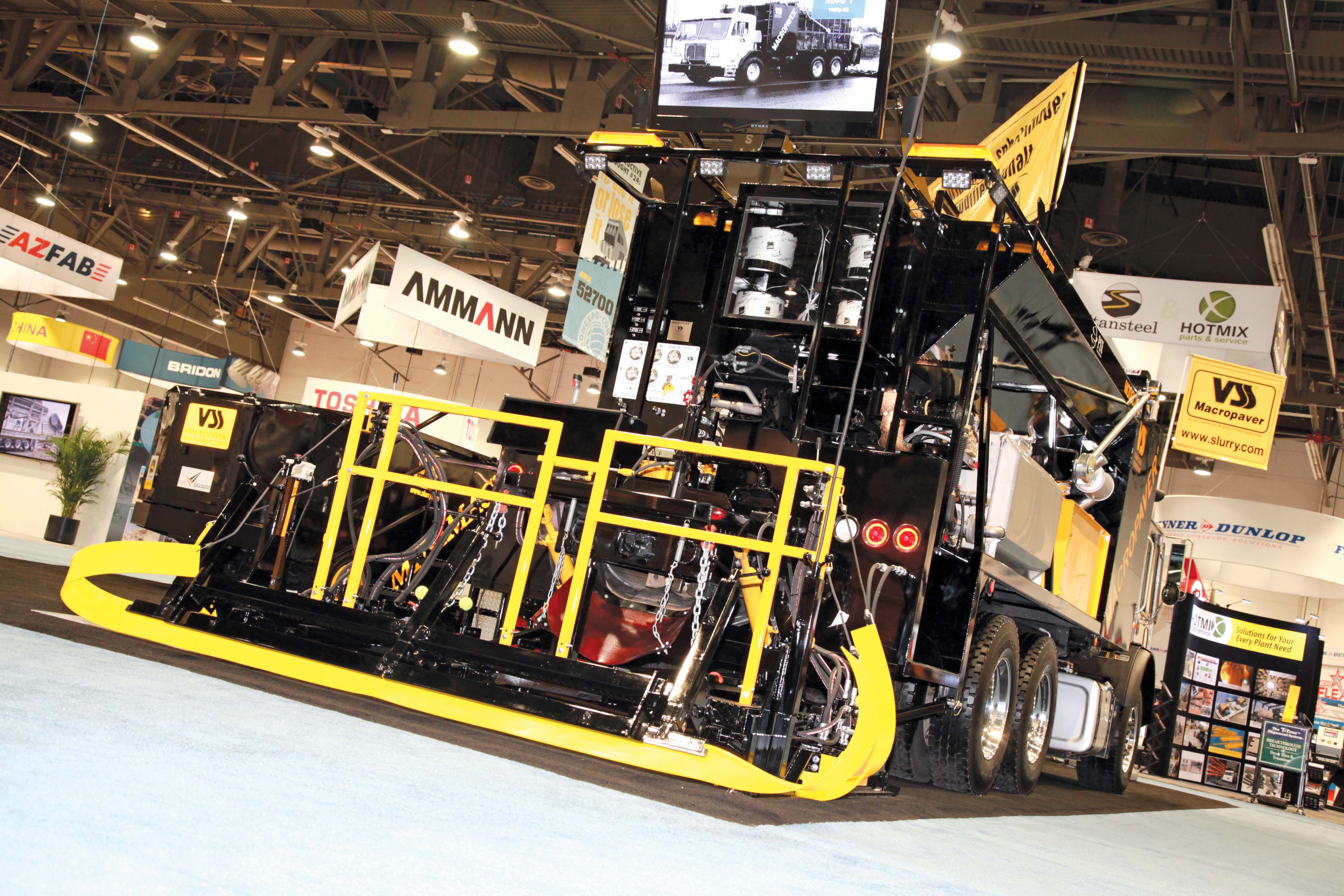 A new control system and software help make the latest VSS Macropaver easier to operate VSS Macropaver slurry surfacing equipment