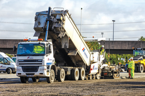 Some UK firms are also now using RCC surfacing for areas where there are many heavy vehicles RCC surfacing areas
