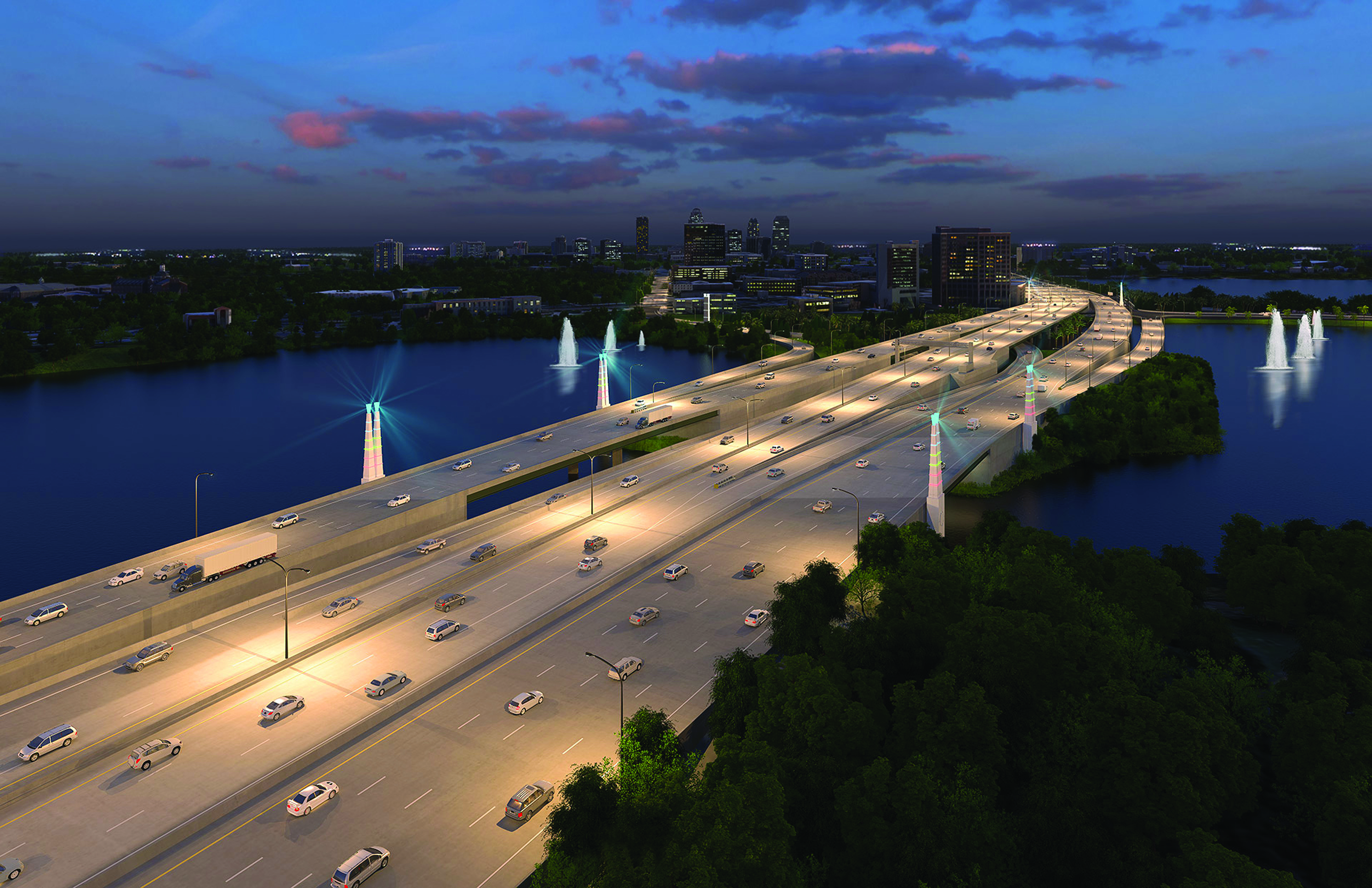 The new route is designed to be both scenic and able to carry heavy traffic volumes - image courtesy of Florida Department of Transportation New Florida Key transport links models