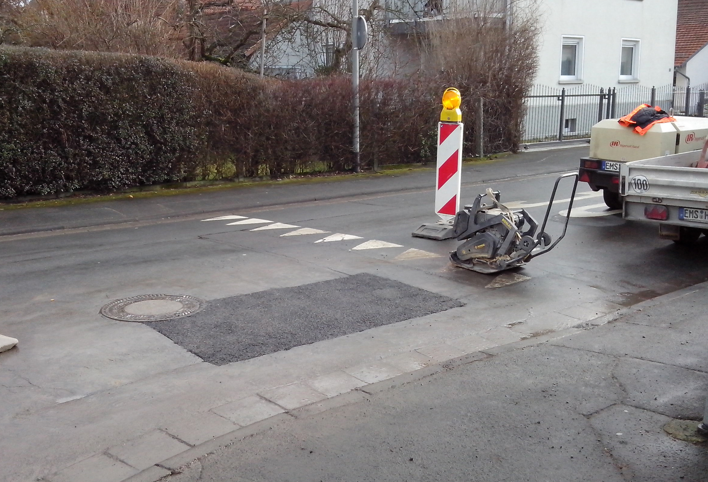 The proven Macfix product can be used for long lasting pothole patching repairs Macfix product for pothole patching repairs