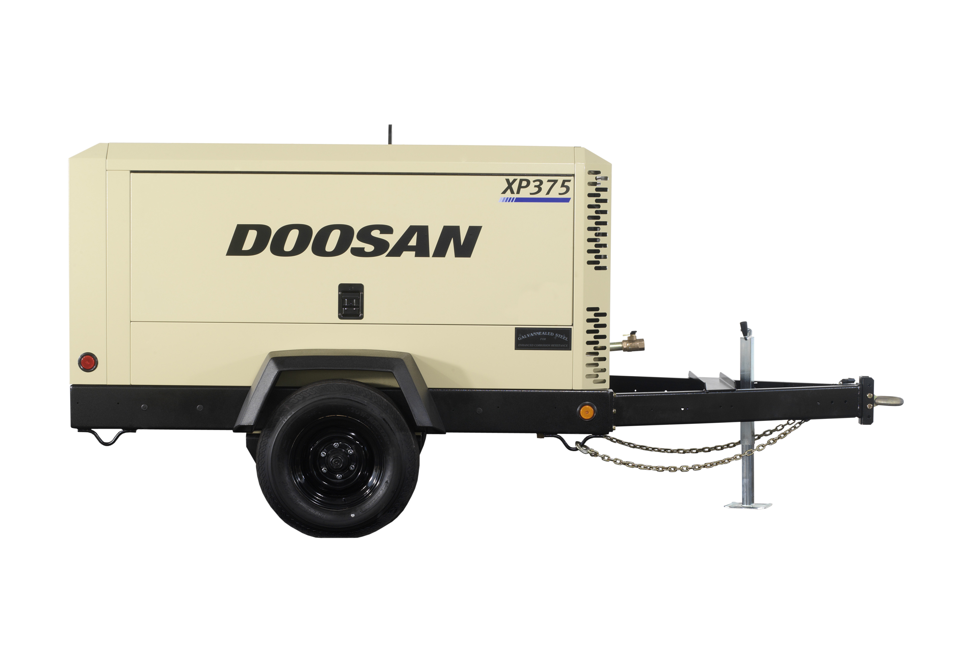 Versatile and powerful, the XP375 compressor suits duties in a range of applications Doosan XP375 compressor