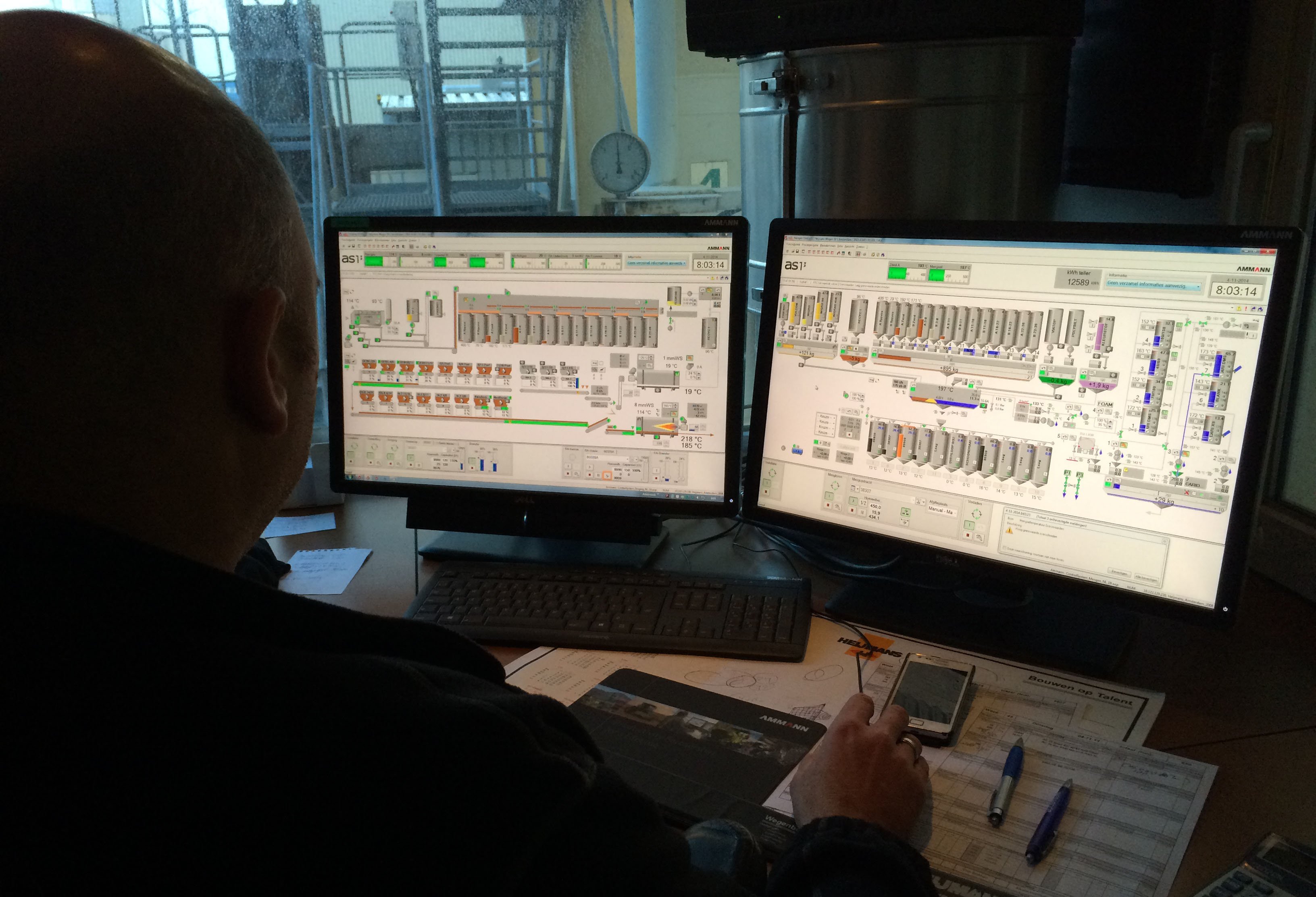 Ammann has developed a sophisticated plant control package Ammann asphalt / concrete plant control system