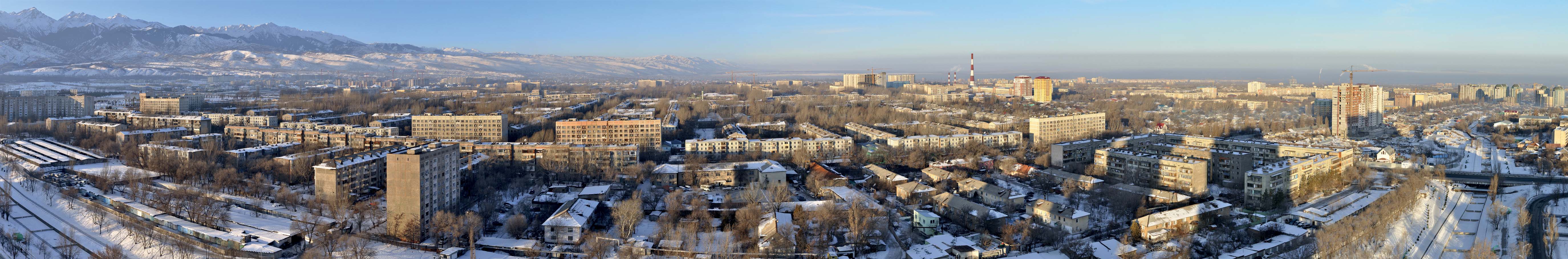 Mountain rivers flow through the former Kazakh capital Amaty Kazakhstan Amaty ring road