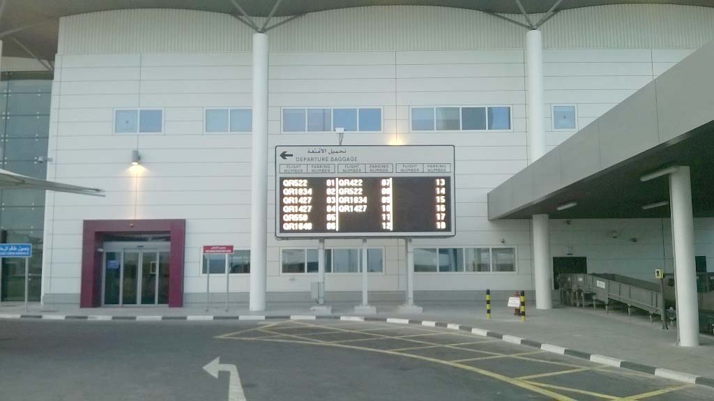 Solari signs installed on internal airport roads at Hamid International Hamid International Solari