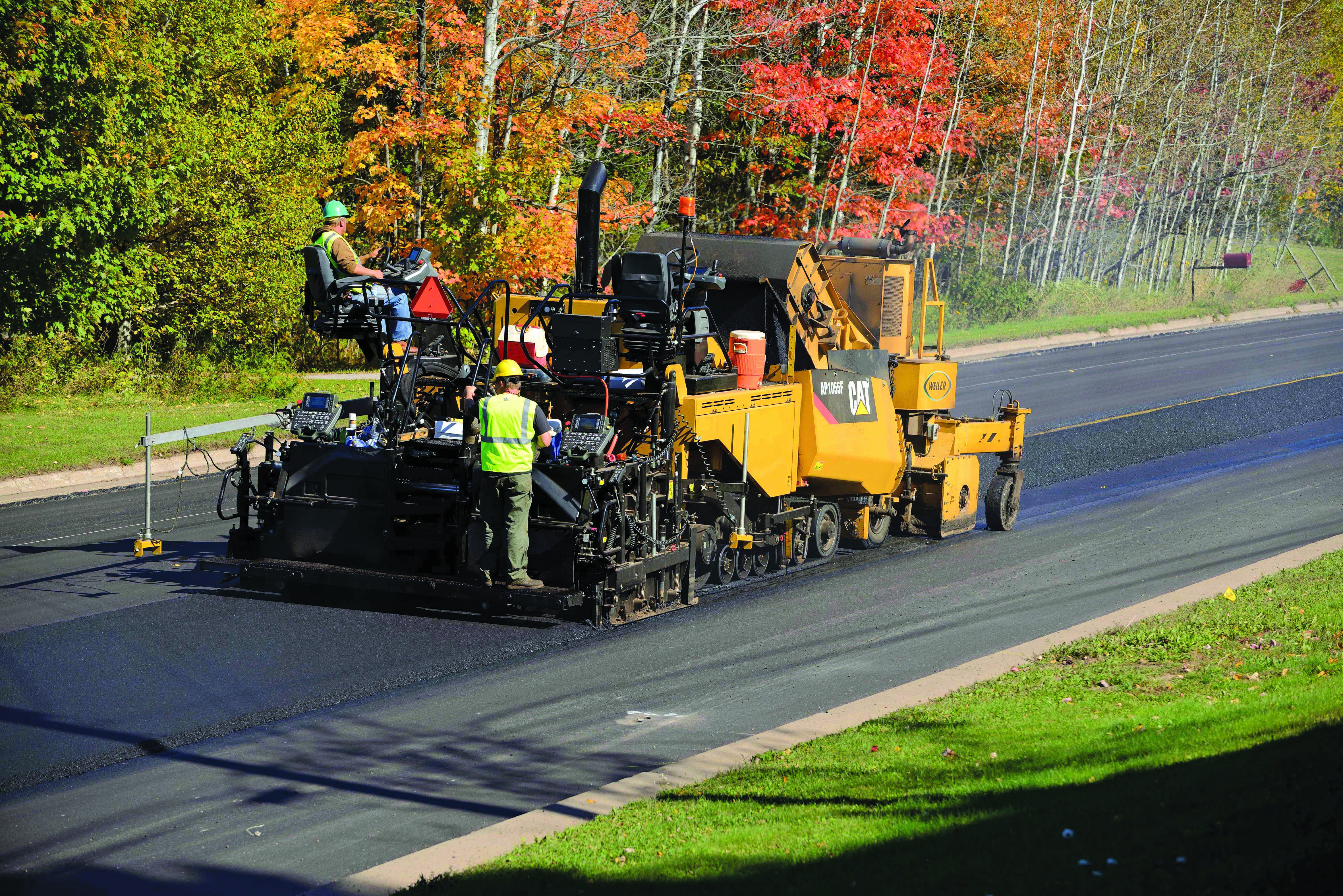 Caterpillar’s new F Series pavers offer improved performance along with lower fuel consumption and emissions Caterpillar F Series paver