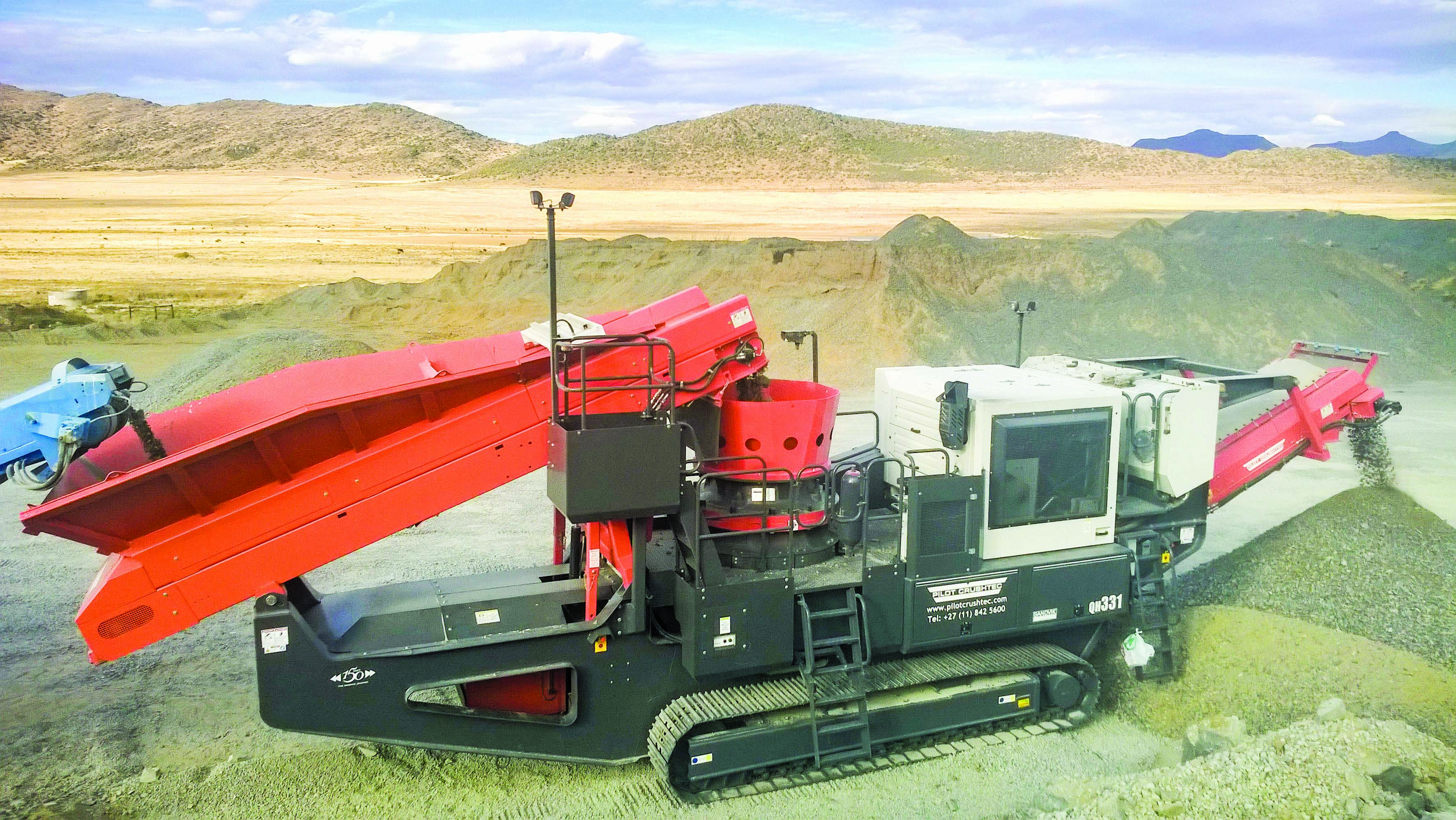 The new Sandvik QH331 is helping boost output at the facility Sandvik QH331 tracked mobile cone crusher