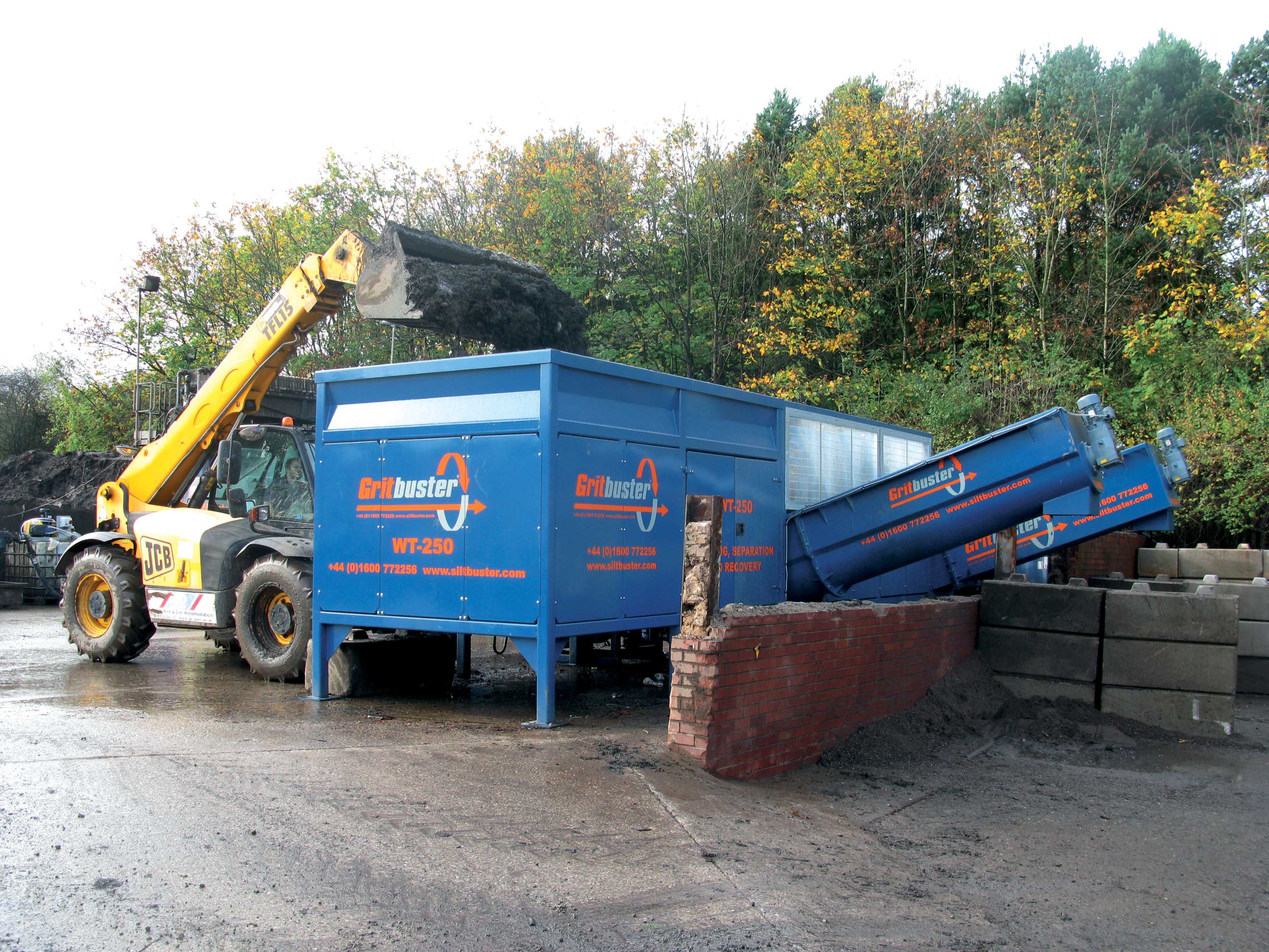 The Gritbuster facility recycles road sweepings for use Gritbuster facility recycles road sweepings