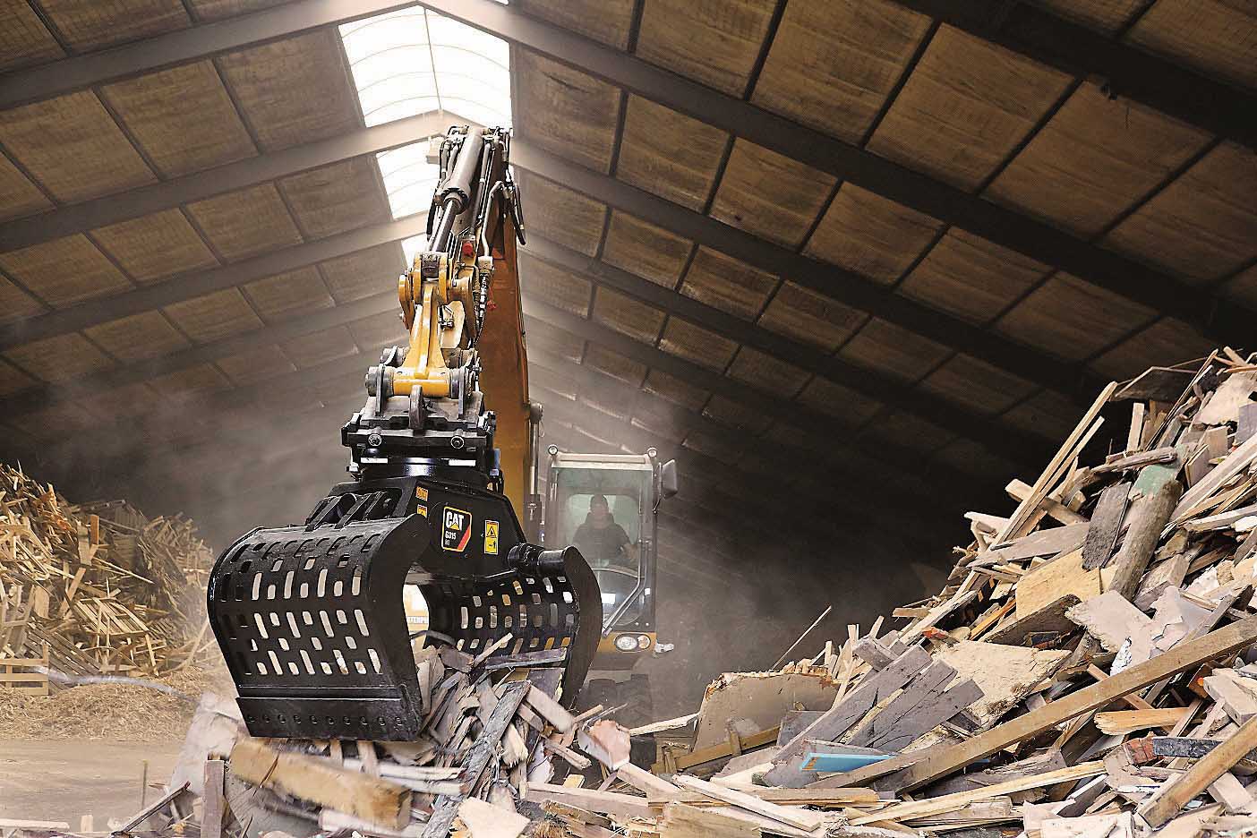 Caterpillar gets to grips with grapples Caterpillar G300 series of demolition and sorting grapple