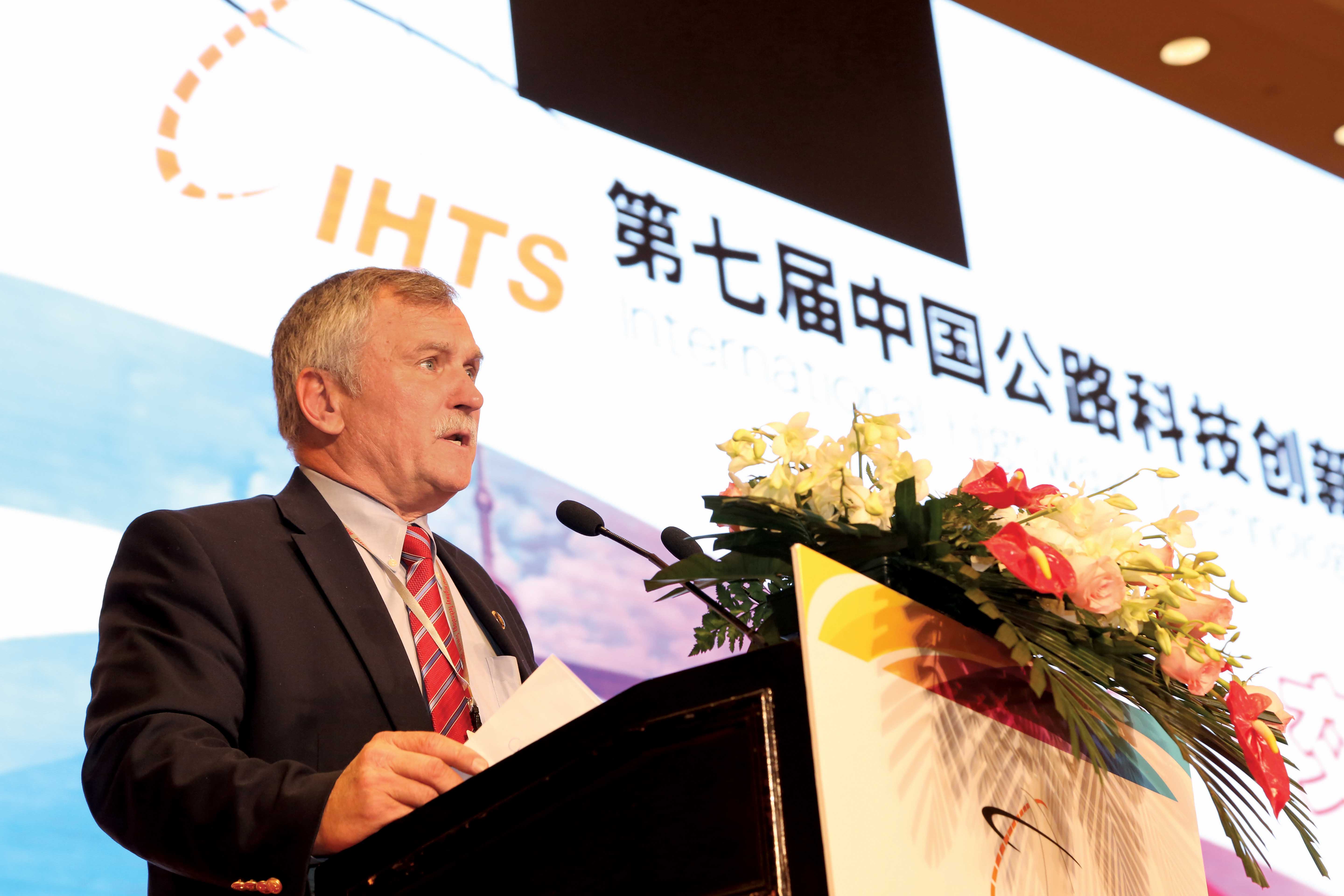 IRF executive vice-president Mike Dreznes was one of several internationally recognised speakers at the China Highway Technology Summit IRF executive vice-president Mike Dreznes