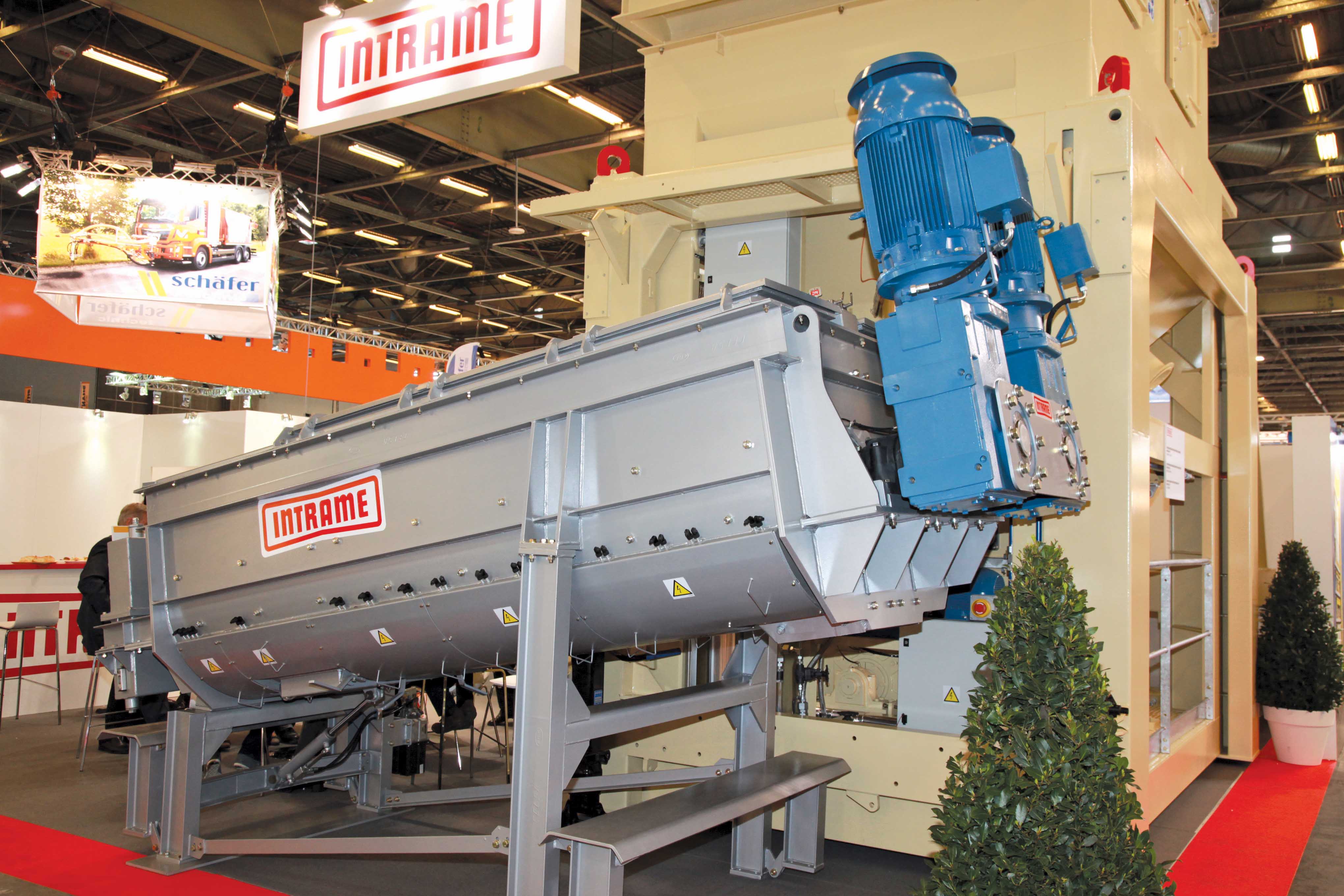 Intrame’s new mixer is designed for the firm’s continuous asphalt plant Intrame’s new mixer