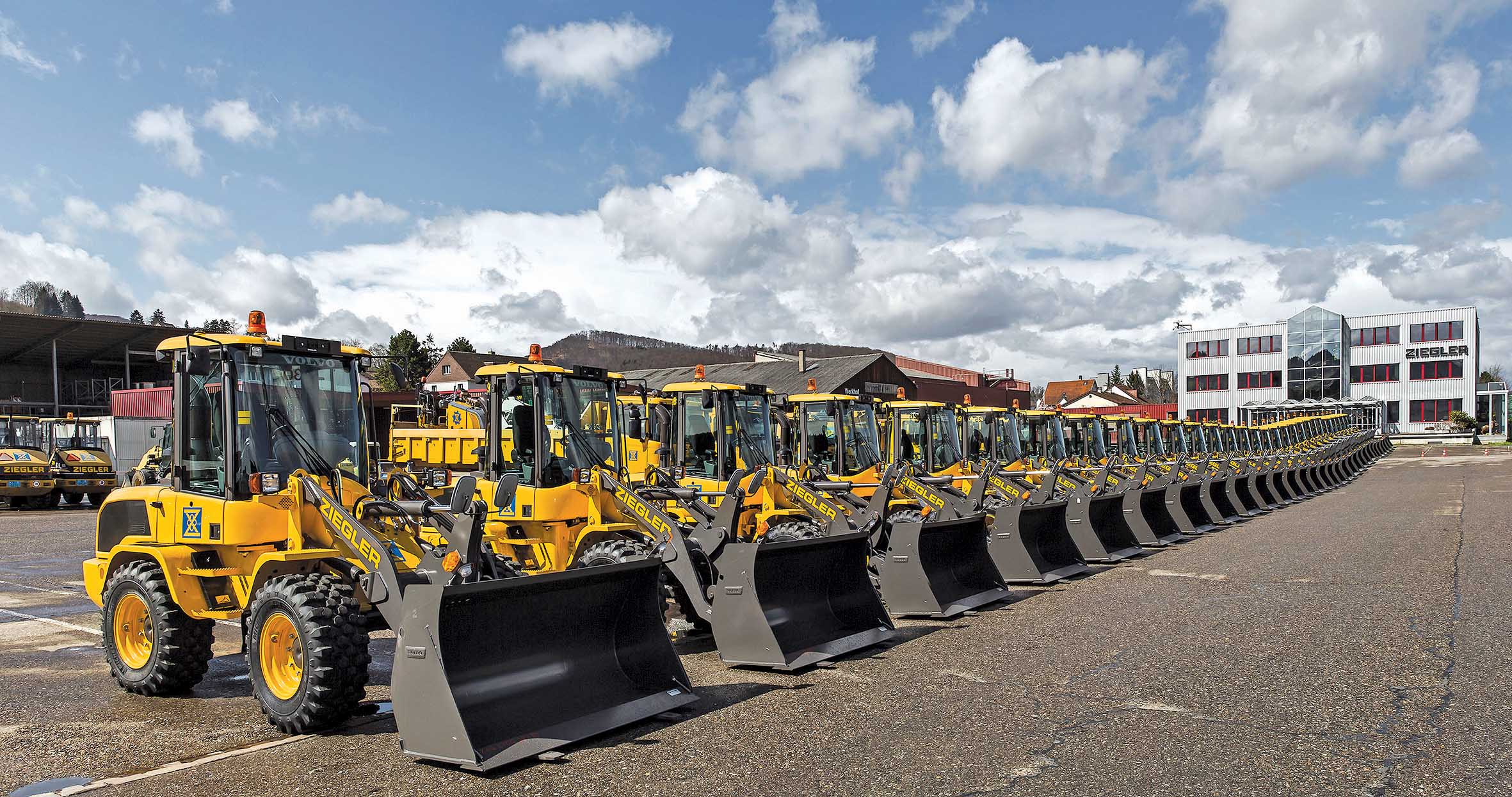 Swiss firm Ziegler now runs a fleet of Volvo CE loaders Volvo CE loaders