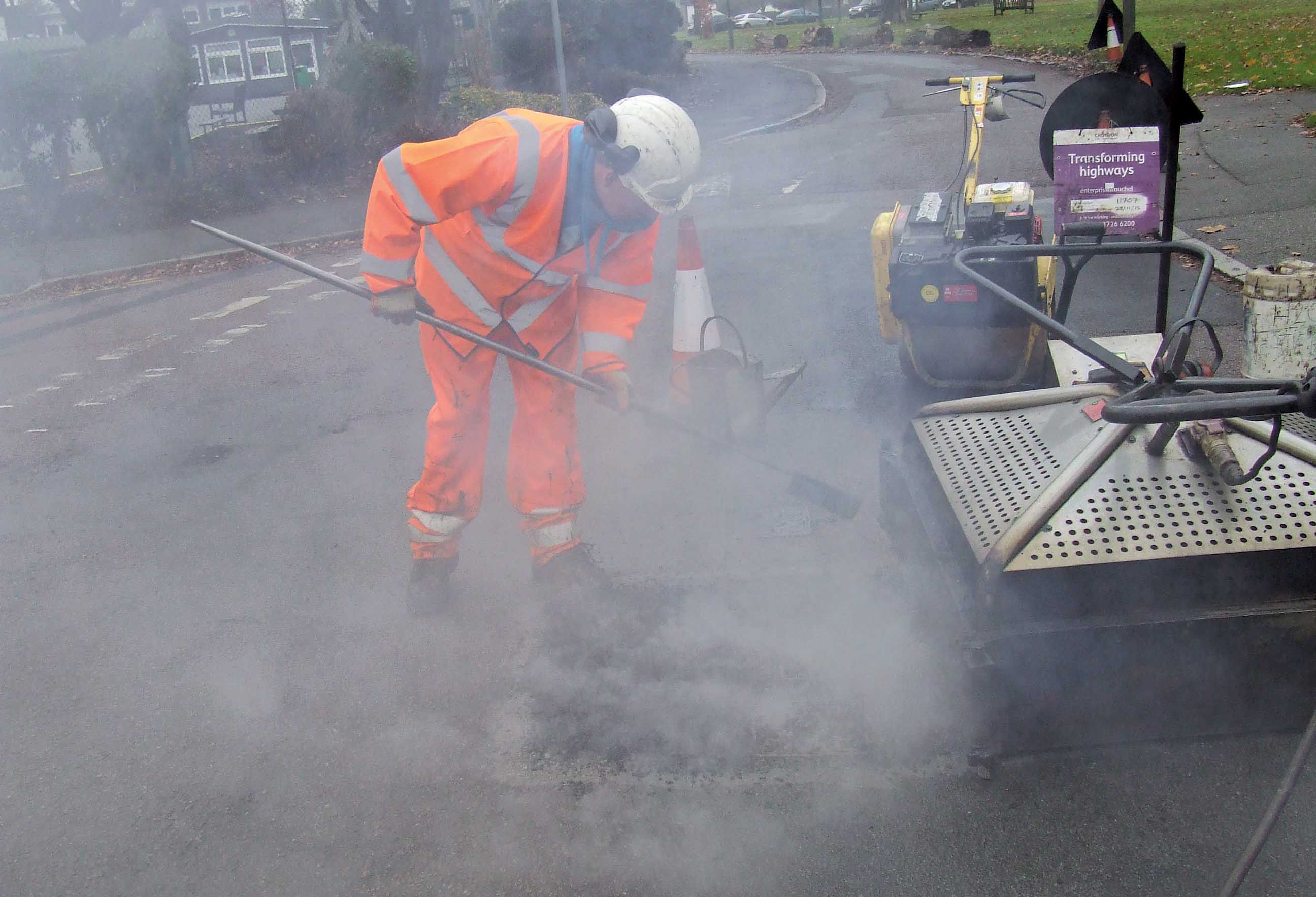 Road repairs are crucial to optimising safety for the road network Road repairs work