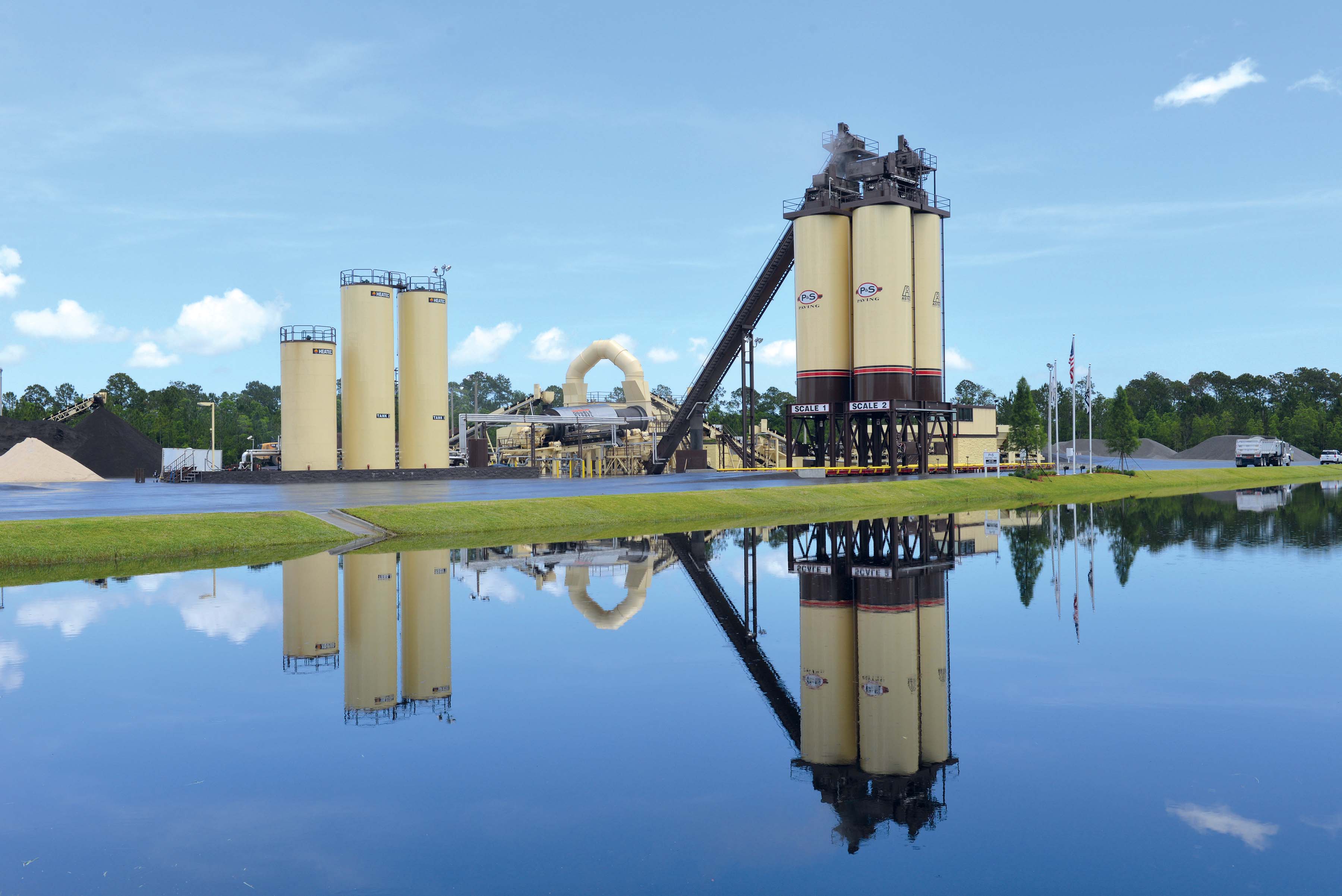 The plant was custom-built to the needs of P&S Paving Astec’s smart plant Double Barrel XHR system