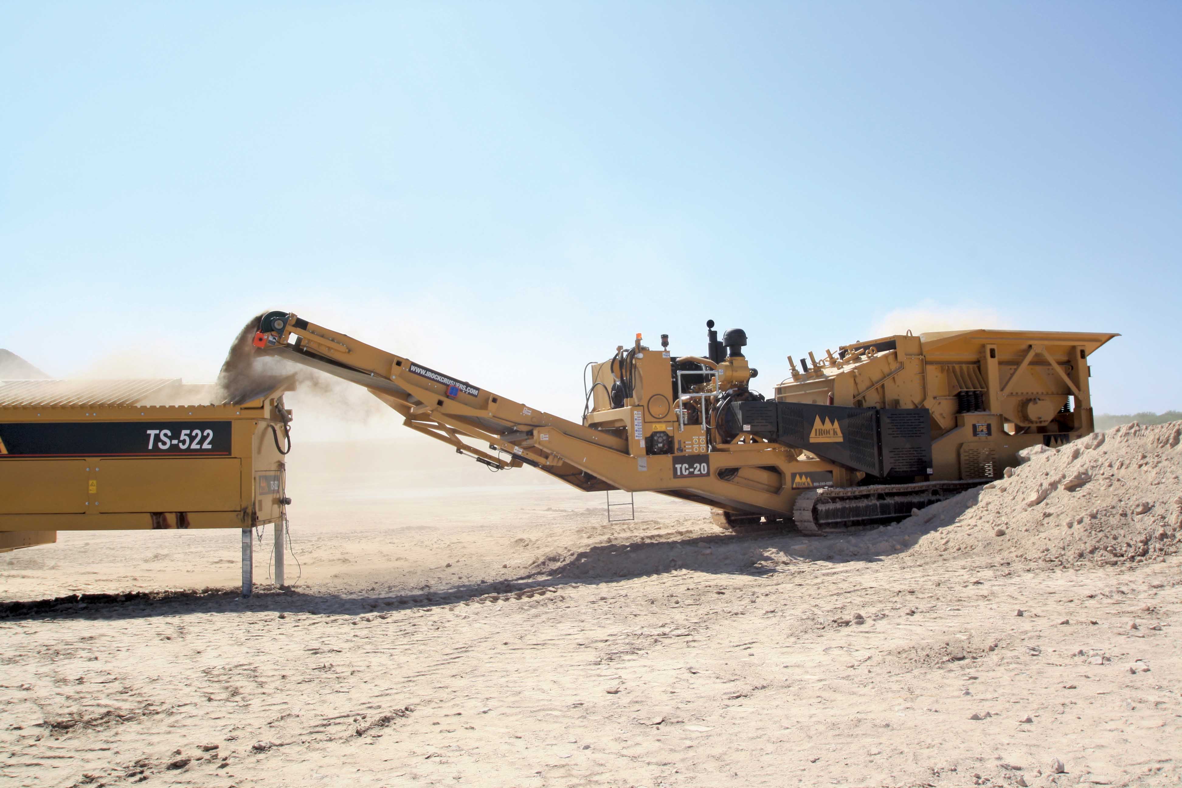 The TC20 from IROCK Crushers is powerful and productive for its size IROCK Crushers TC-20 Track Impact Crusher