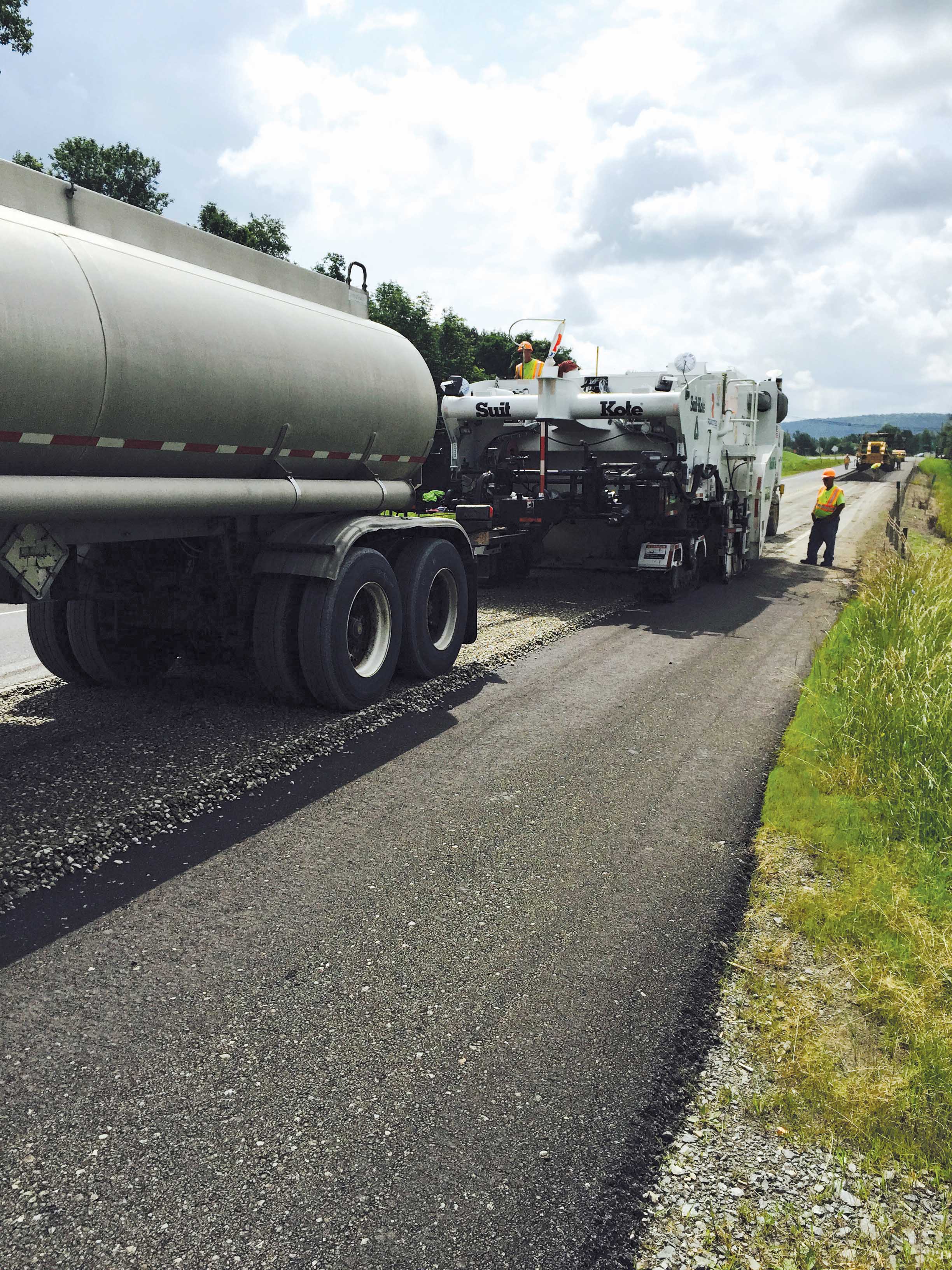 The contractor has been able to save time and money on this milling job saving time and money on the milling job