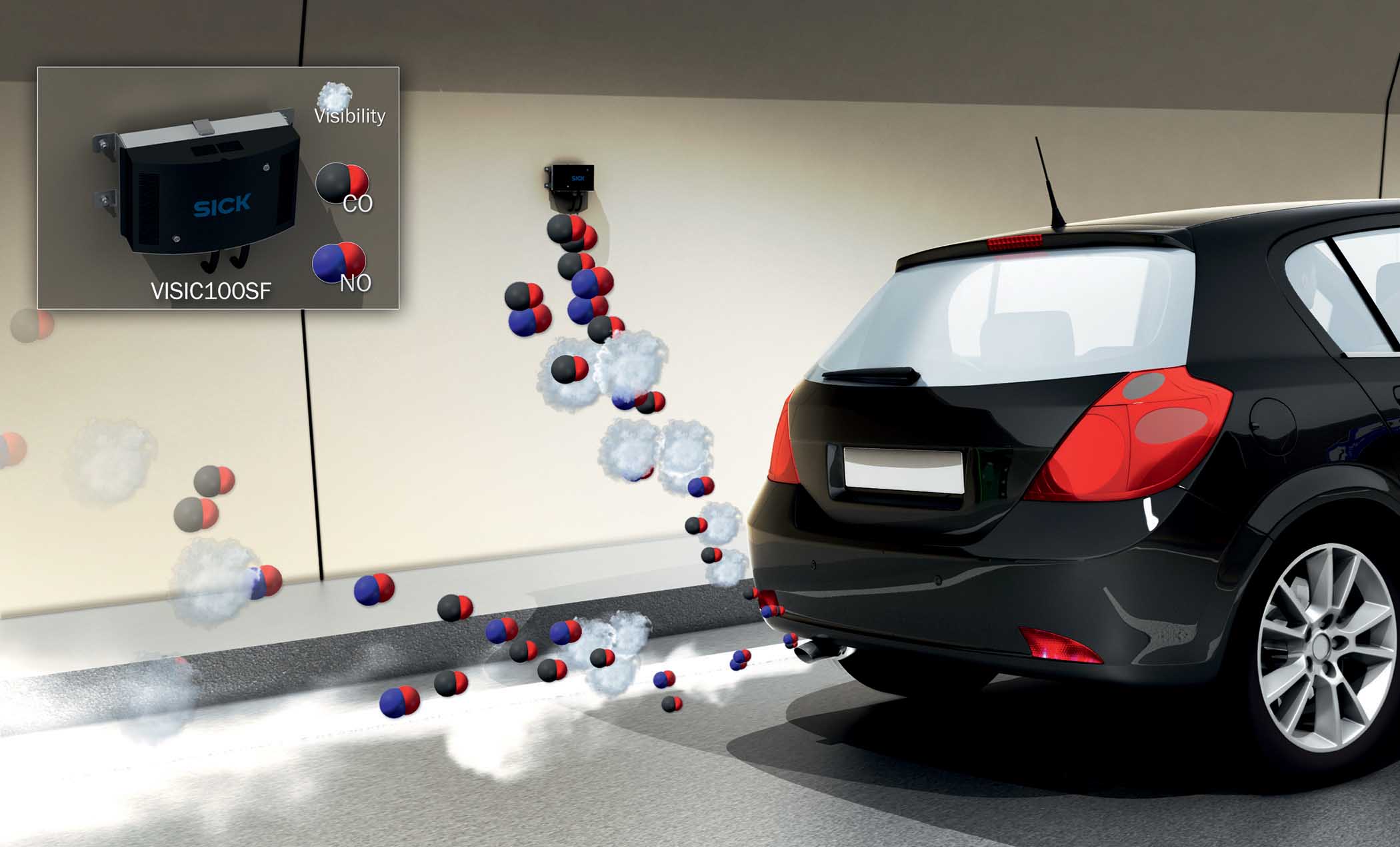 New technology from SICK can protect tunnel users by providing alerts over air quality SICK technology alerts air quality
