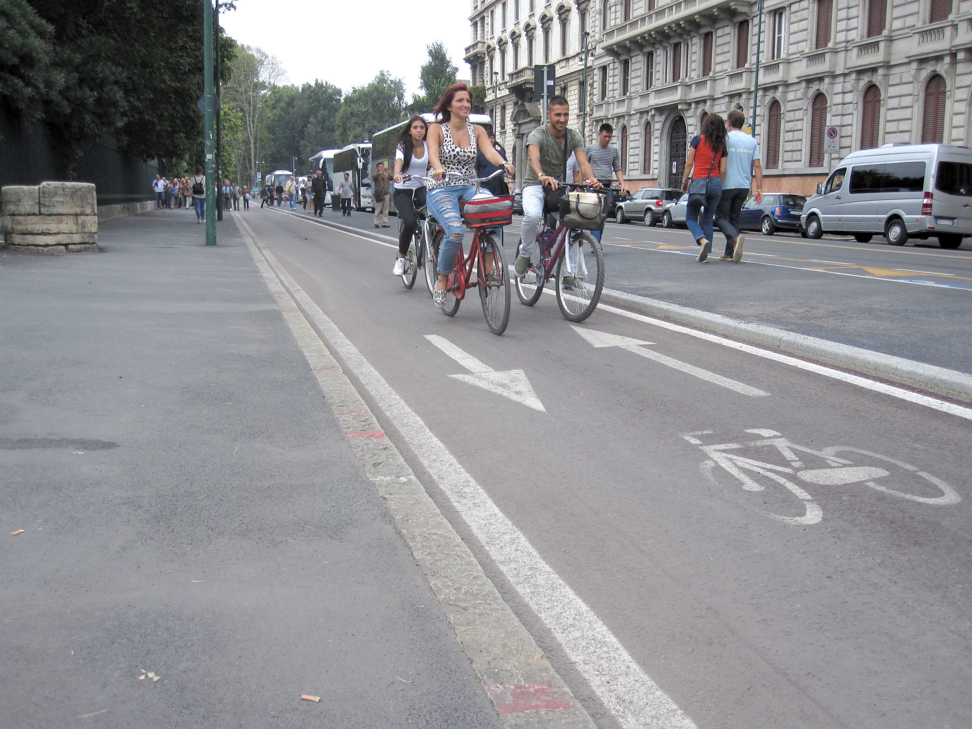 Not enough road routes have separate cycles lanes separated cycles lanes