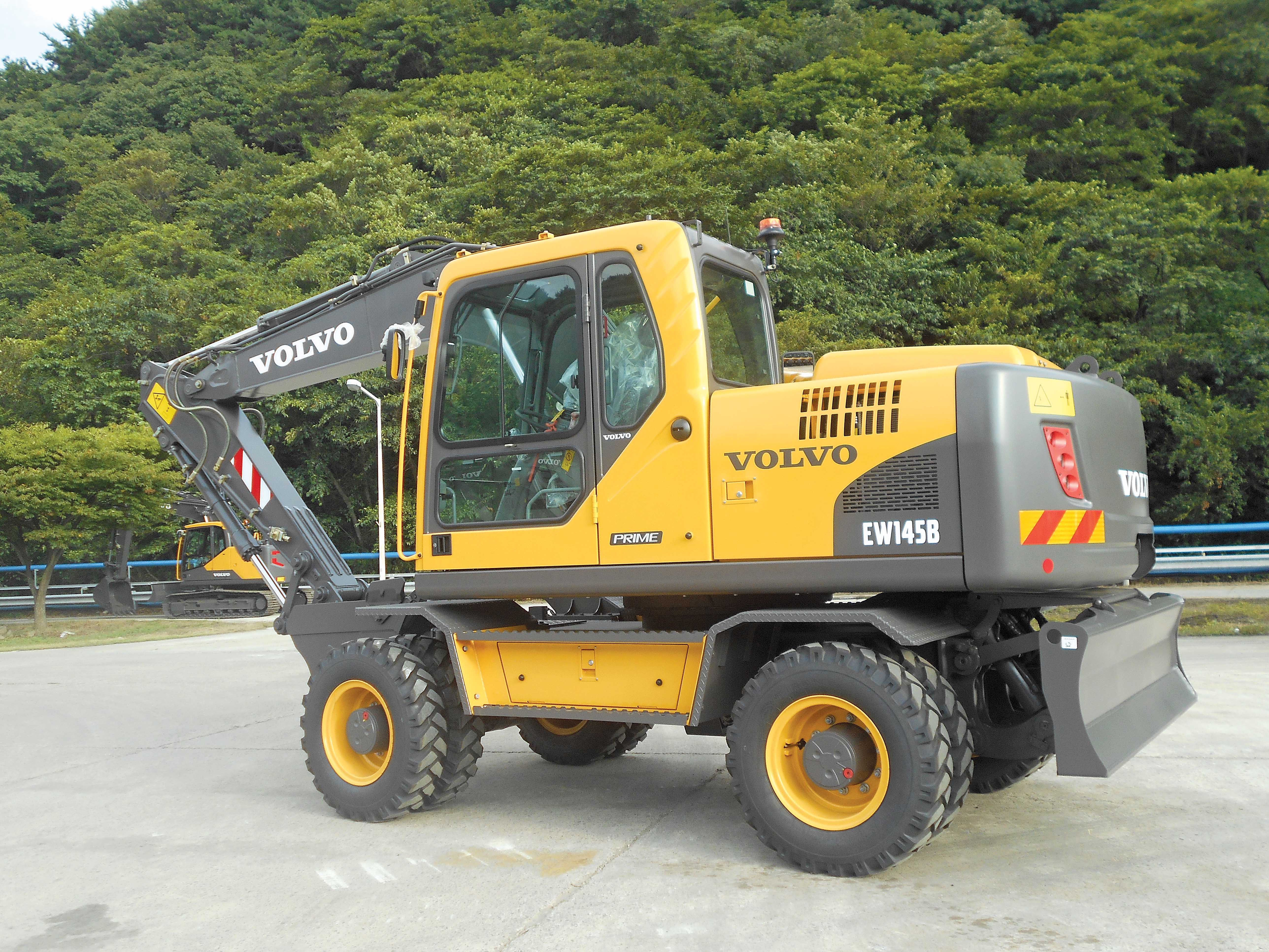 Volvo CE says that its new wheeled excavator offers increased performance Volvo CE EW145B PRIME wheeled excavator