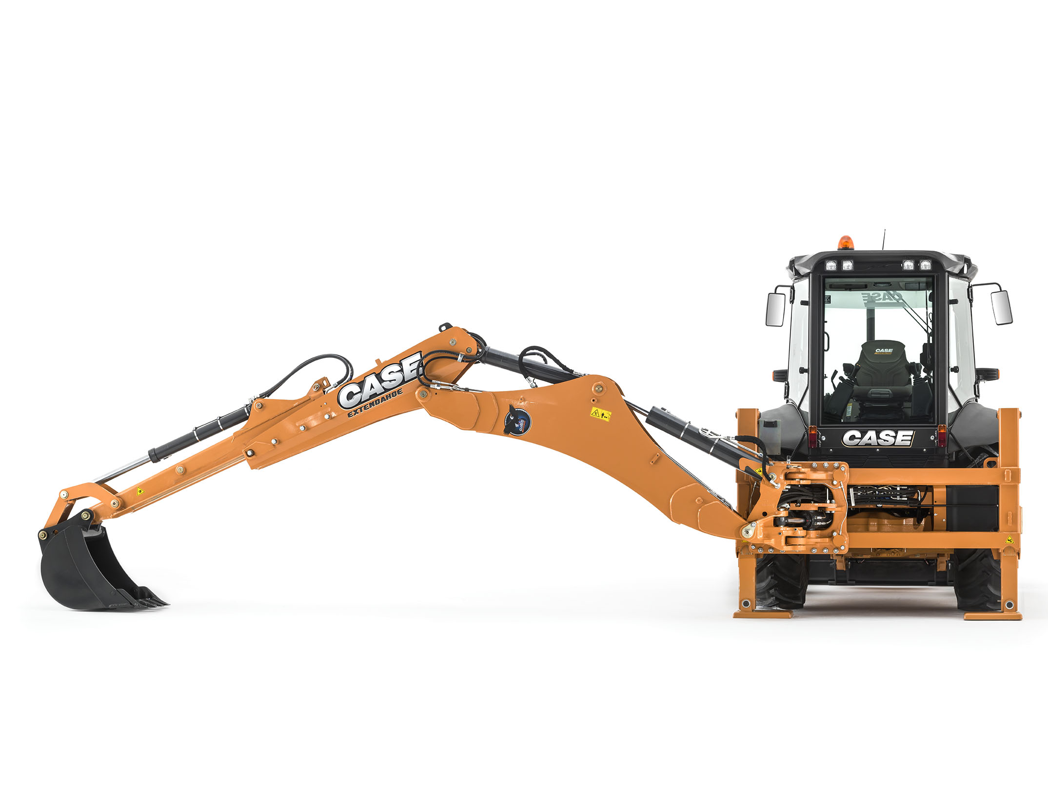 Case 580ST has new in-line geometry CASE 580ST back hoe loader