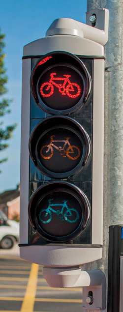 SWARCO now has a proven signal system for cycle lanes SWARCO signal system for cycle lanes