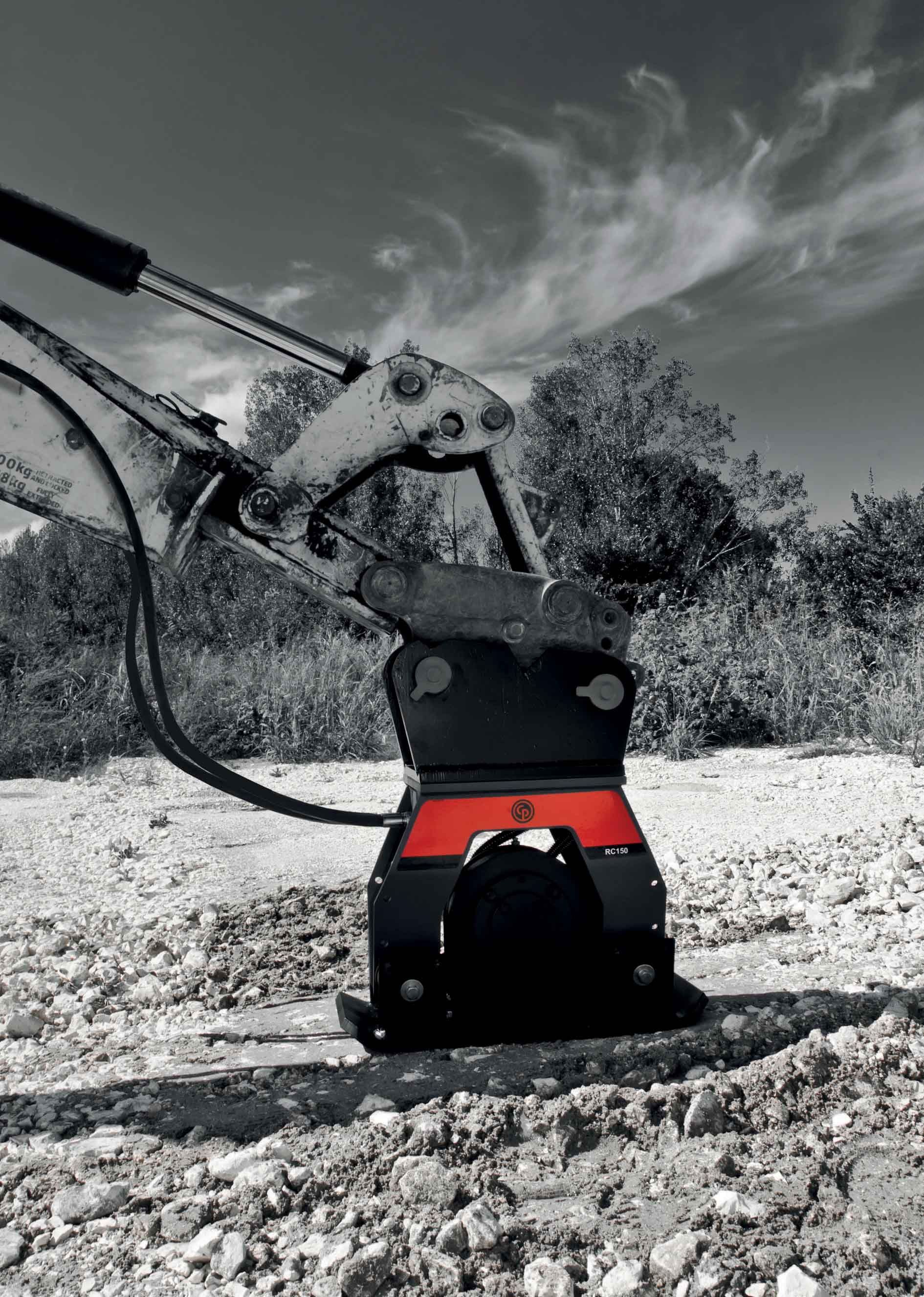 The new excavator-mounted compactor attachments from Chicago Pneumatic can be used in a range of applications Chicago Pneumatic excavator-mounted compactor