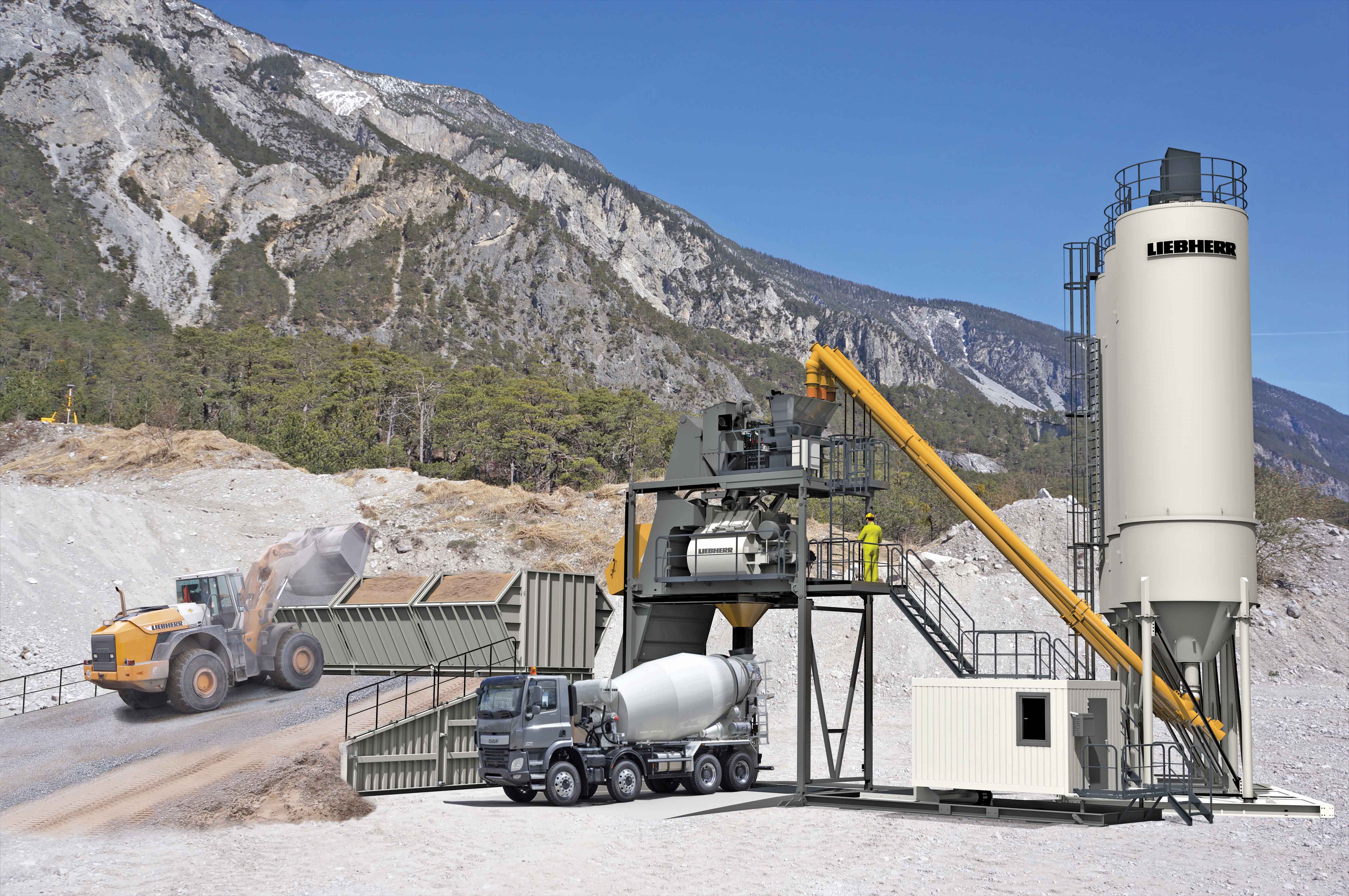 Mobilmix 2.5 offers even higher performance and greater efficiency than its predecessor. Liebherr Mobilmix 2.5 concrete plant