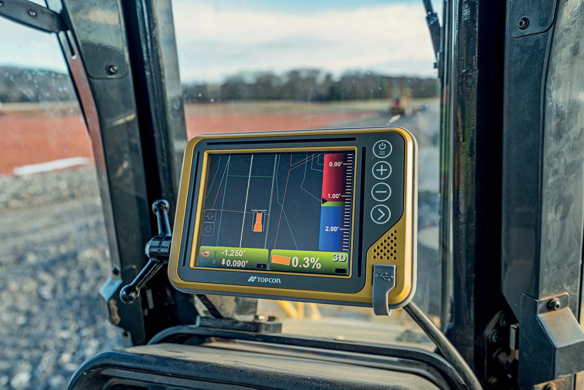 Topcon's sophisticated blade control package Topcon blade control package