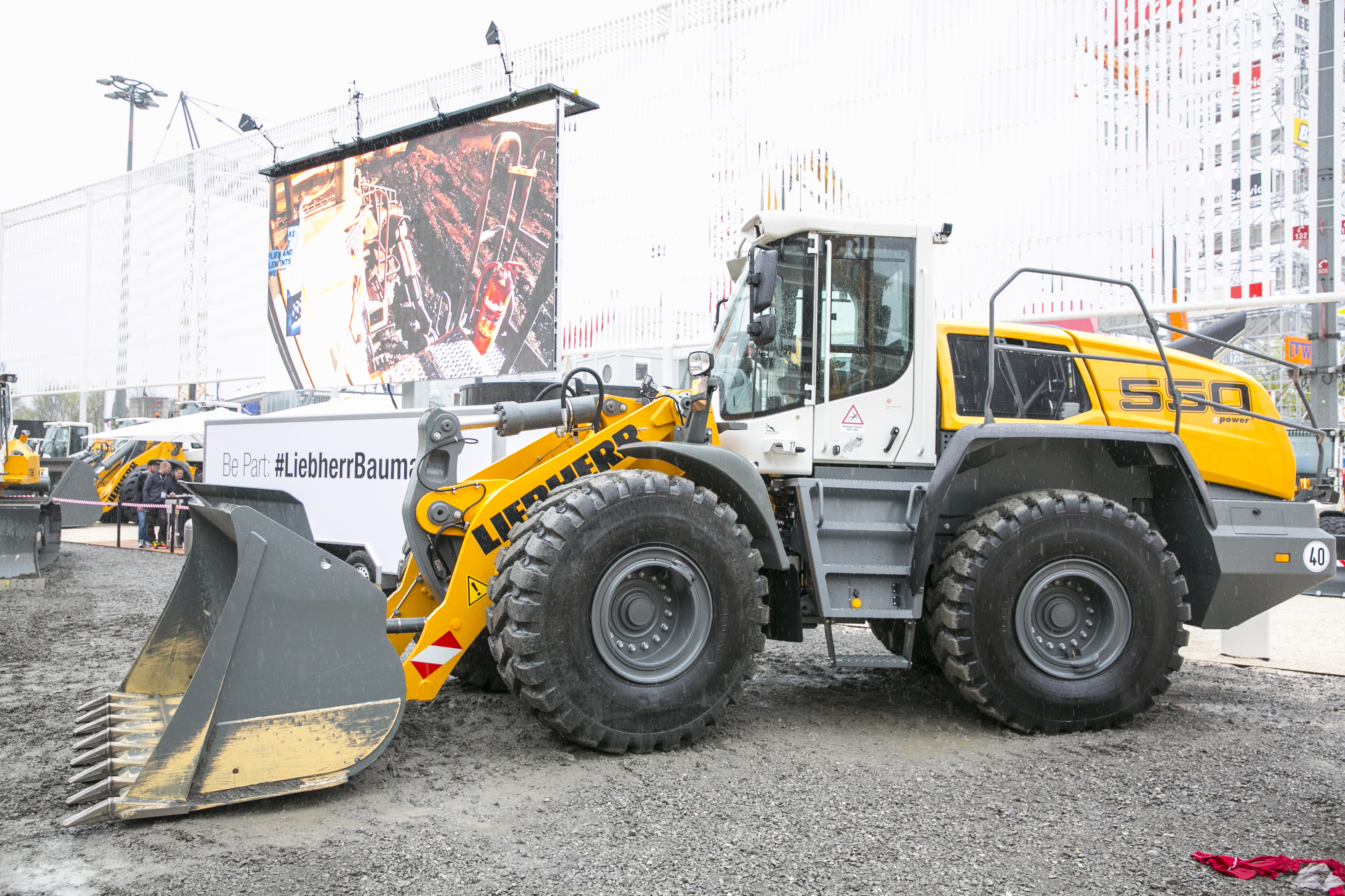The 12tonne L550, smallest of the new large front loaders from Liebherr loaders from Liebherr
