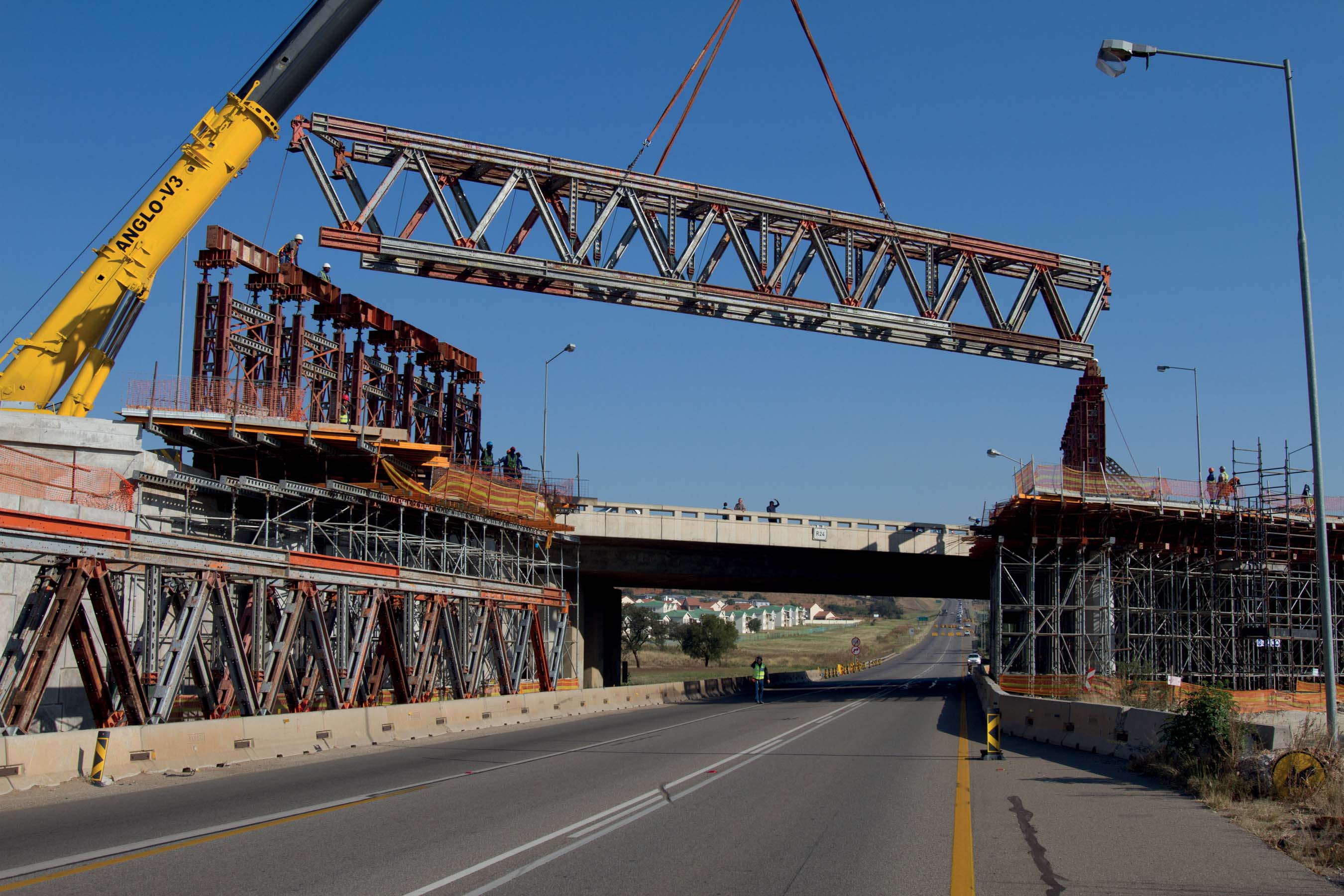 This is the first time this novel bridge construction technique has been used in South Africa Rustenburg Bridge