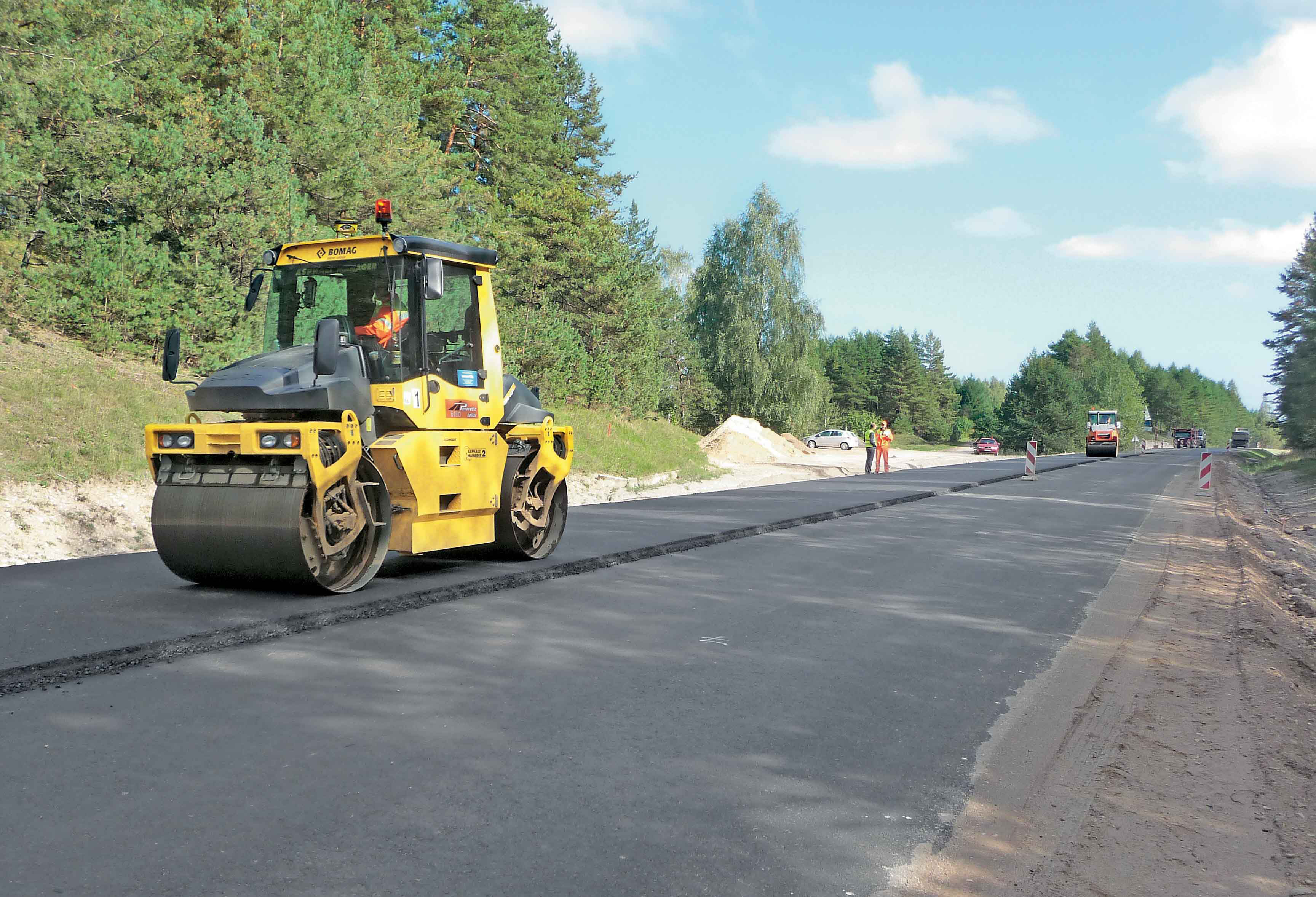 Efficient working was achieved in this remote location in Poland BOMAG compaction control technology