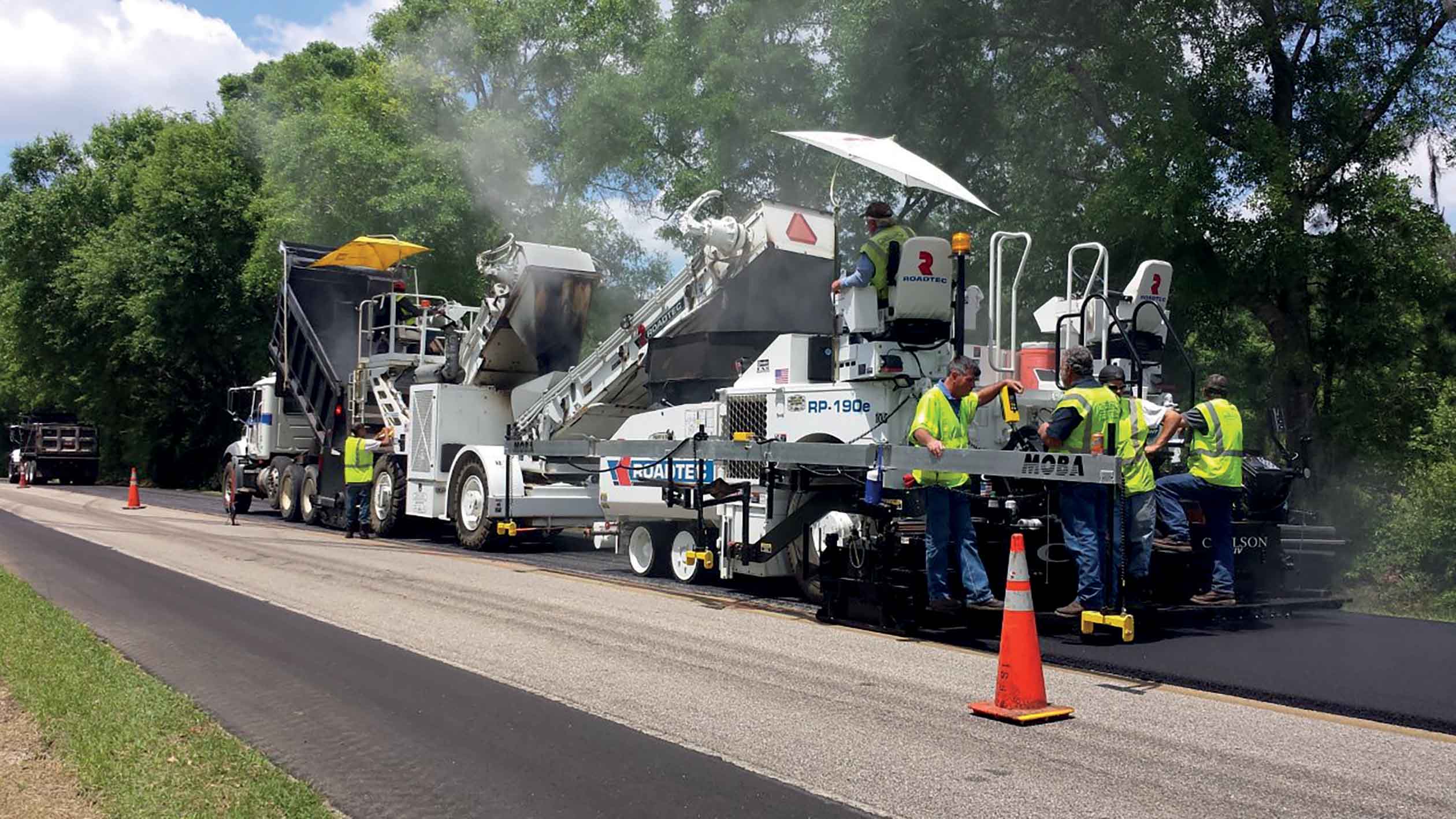 The Florida job won an award for the high quality results achieved asphalt paving in Florida