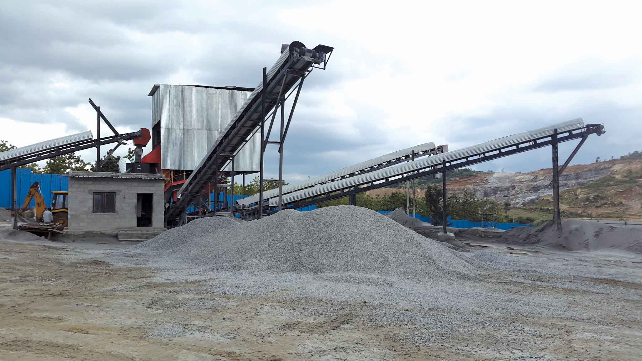 As a result of the new equipment, the cost/tonne has improved substantially Indian quarry, crushing system