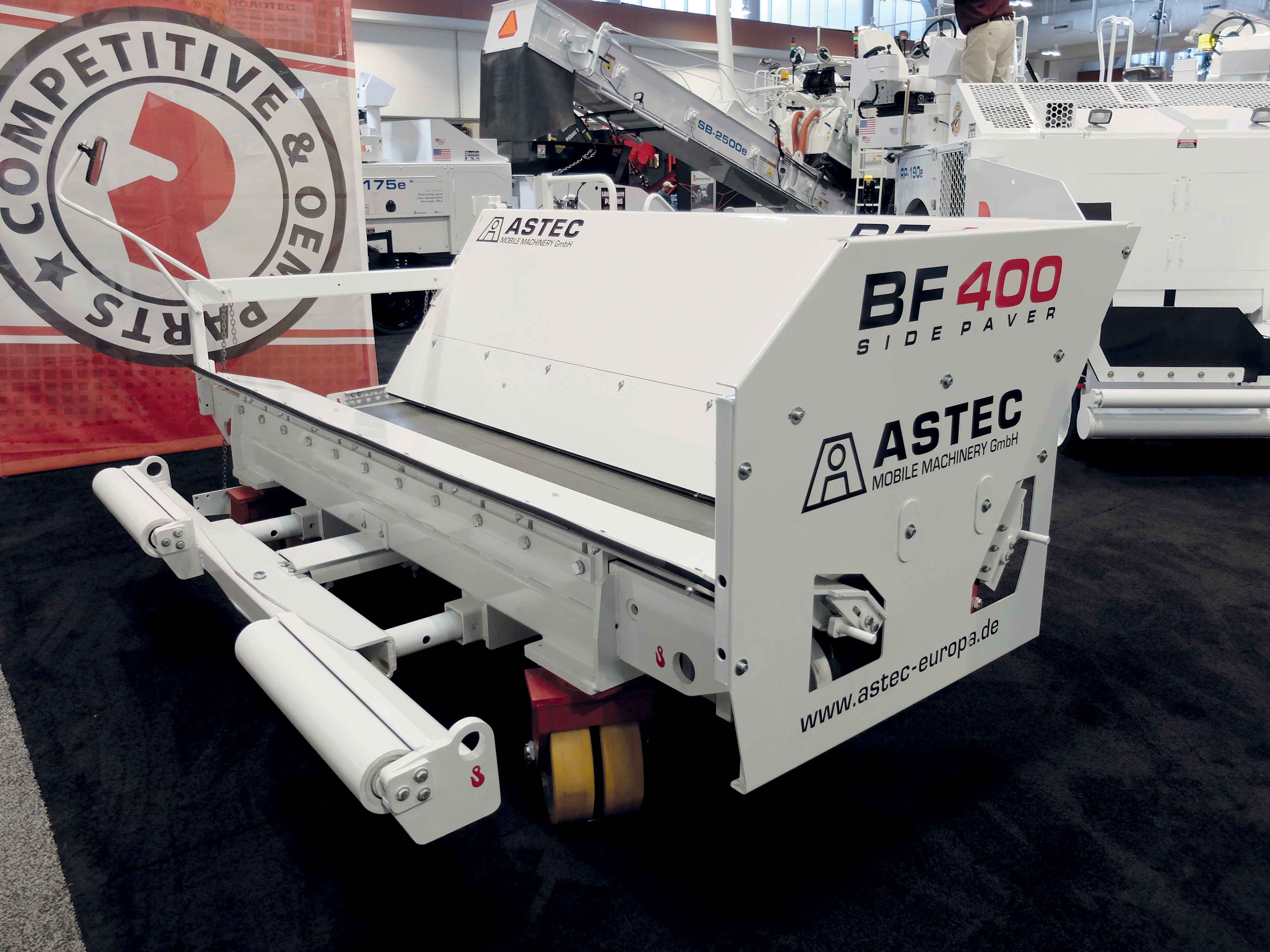 The Astec-branded BF400 road widener unit adds to versatility Astec-branded BF400 road widener unit