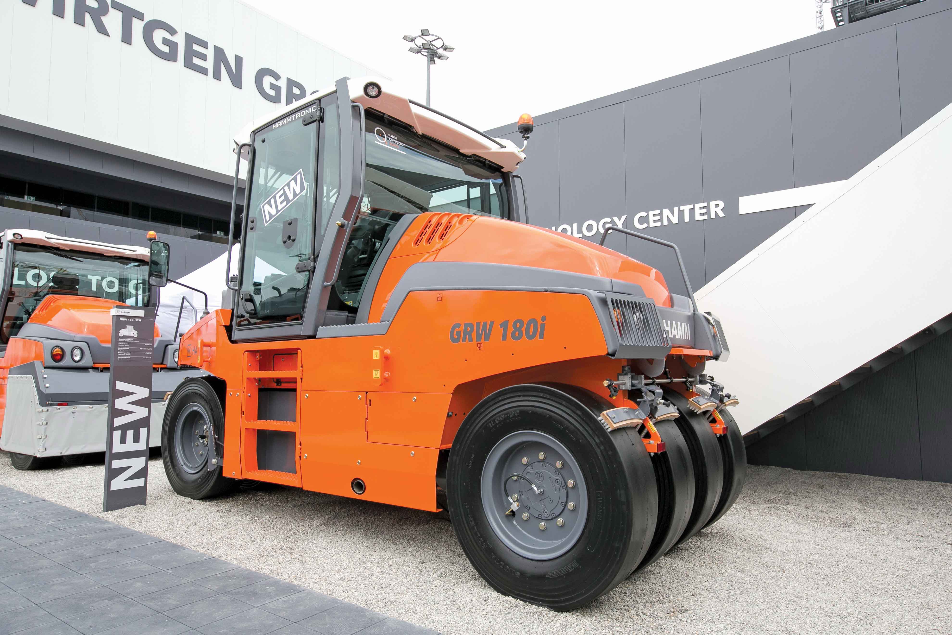 Hamm has widened its rubber tyred compactor range with the addition of a new model Hamm rubber tyred compactor