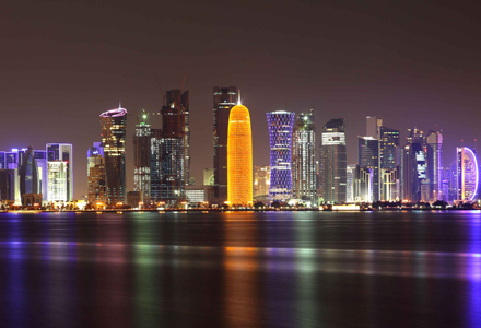 doha skyline night qatar avatar
