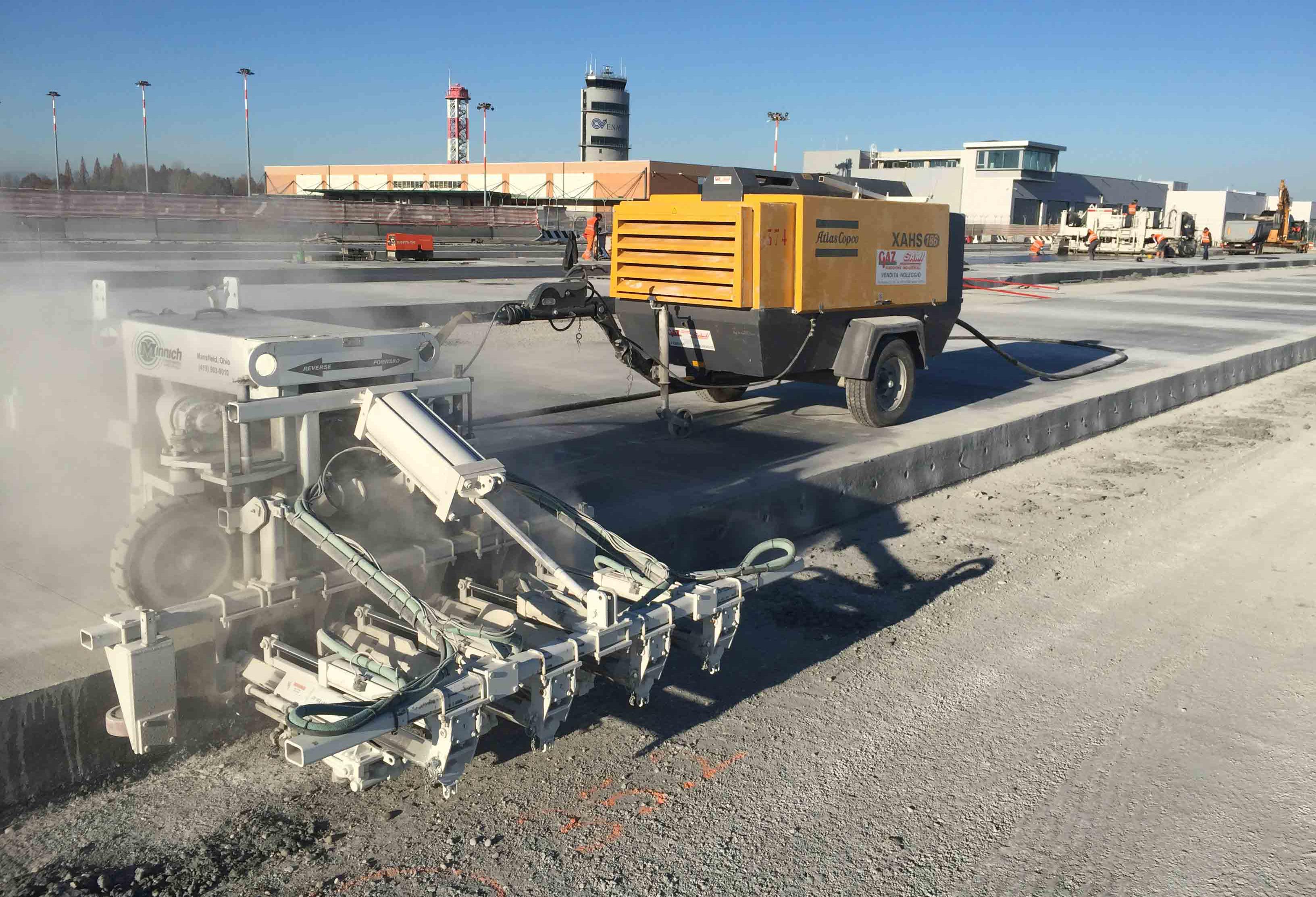 Minnich equipment handled the dowel pin drilling work at Venice airport dowel pin drilling