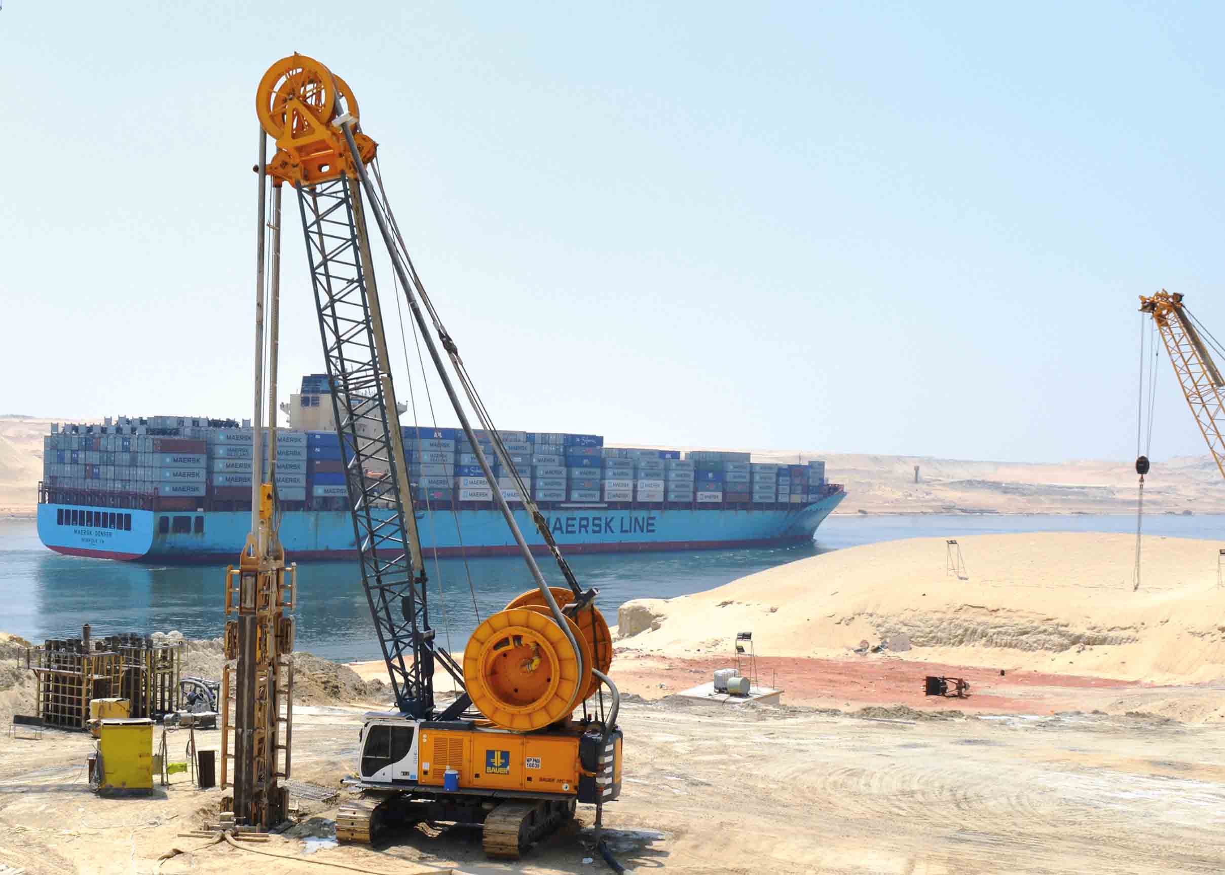 The new tunnel under the Suez Canal in Egypt has been constructed with the help of equipment from Bauer Suez Canal in Egypt