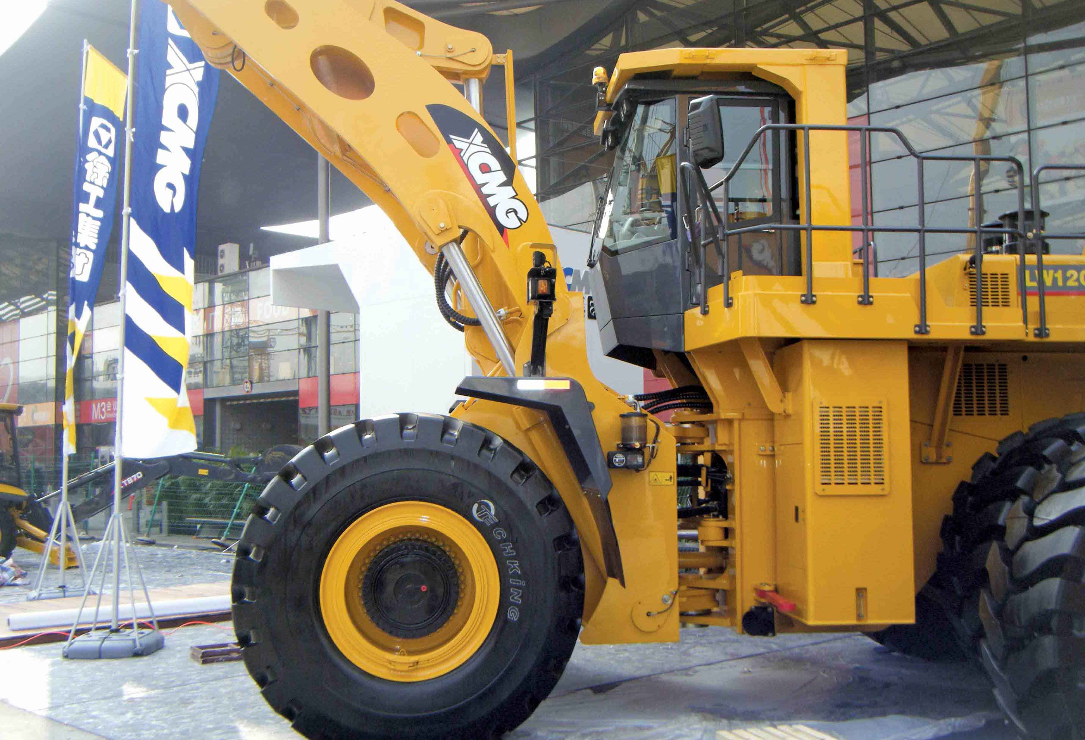XCMG has supplied wheeled loaders such as this unit to clear a landslip from a tunnel portal XCMG wheeled loader