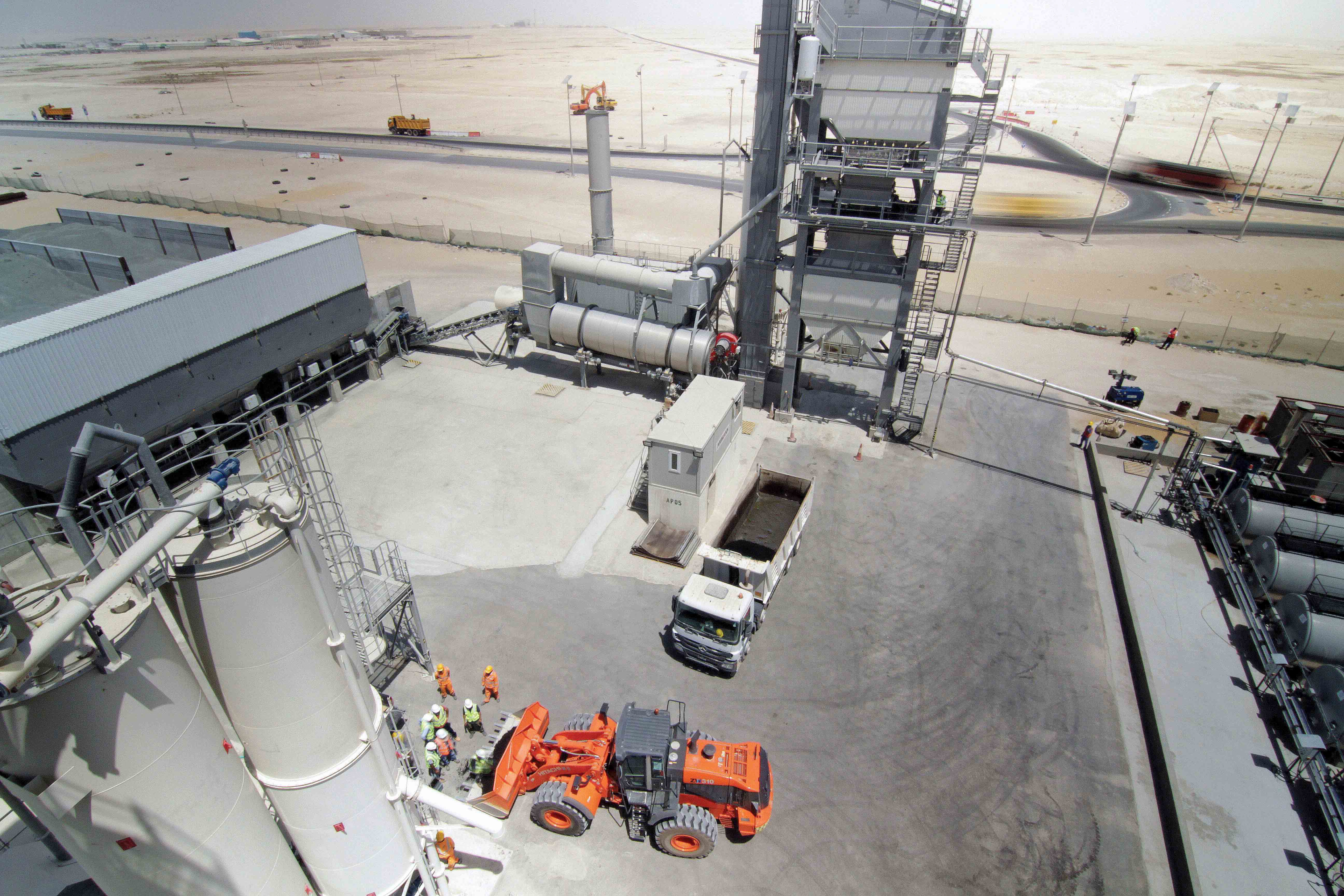 Asphalt producer Al Jaber & Makhlouf had to upgrade its production facilities to meet the demands of the project Al Jaber & Makhlouf production facilities
