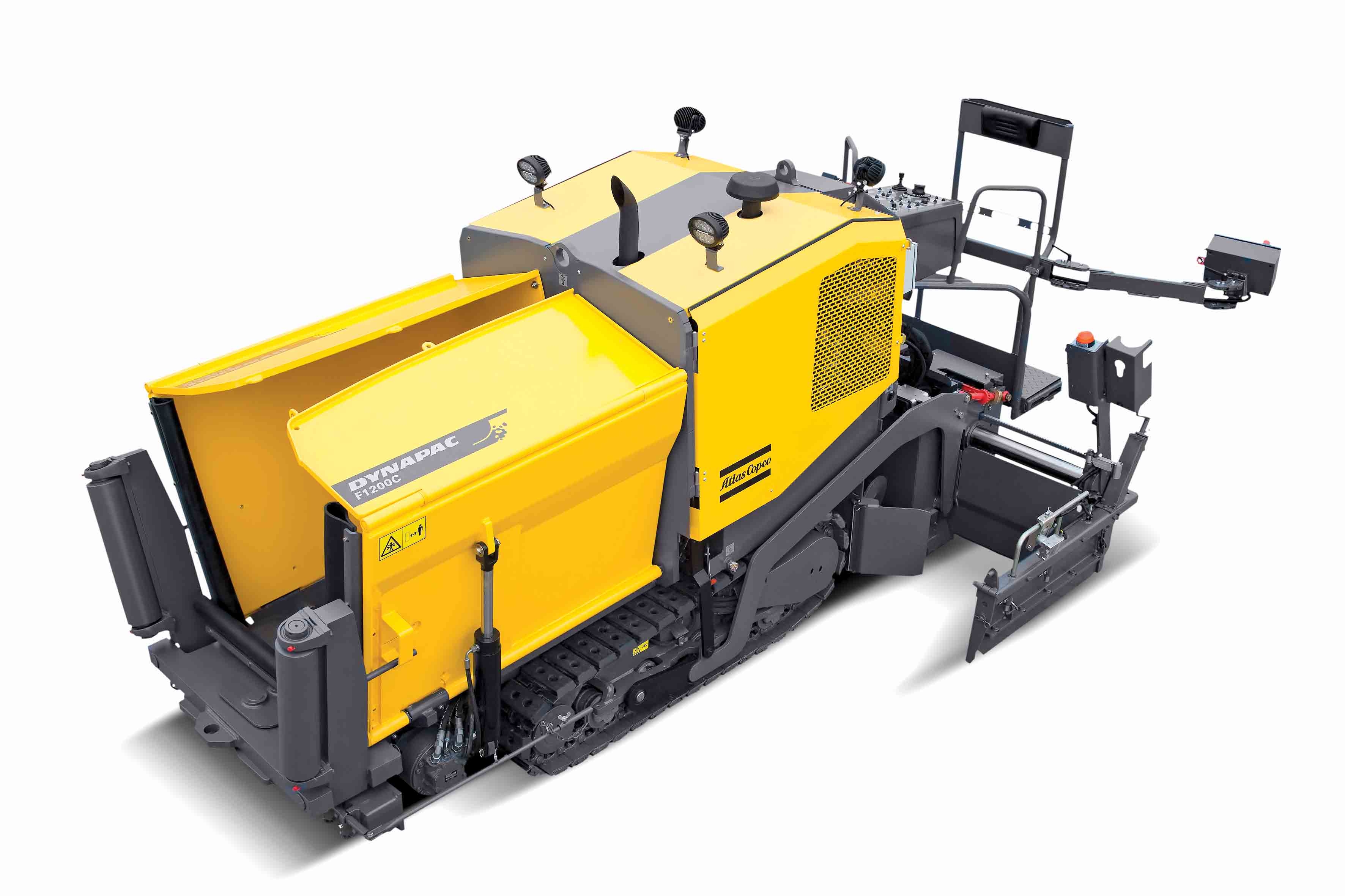 Atlas Copco’s F1200C is a compact asphalt paver designed for use in small areas Atlas Copco’s F1200C asphalt paver