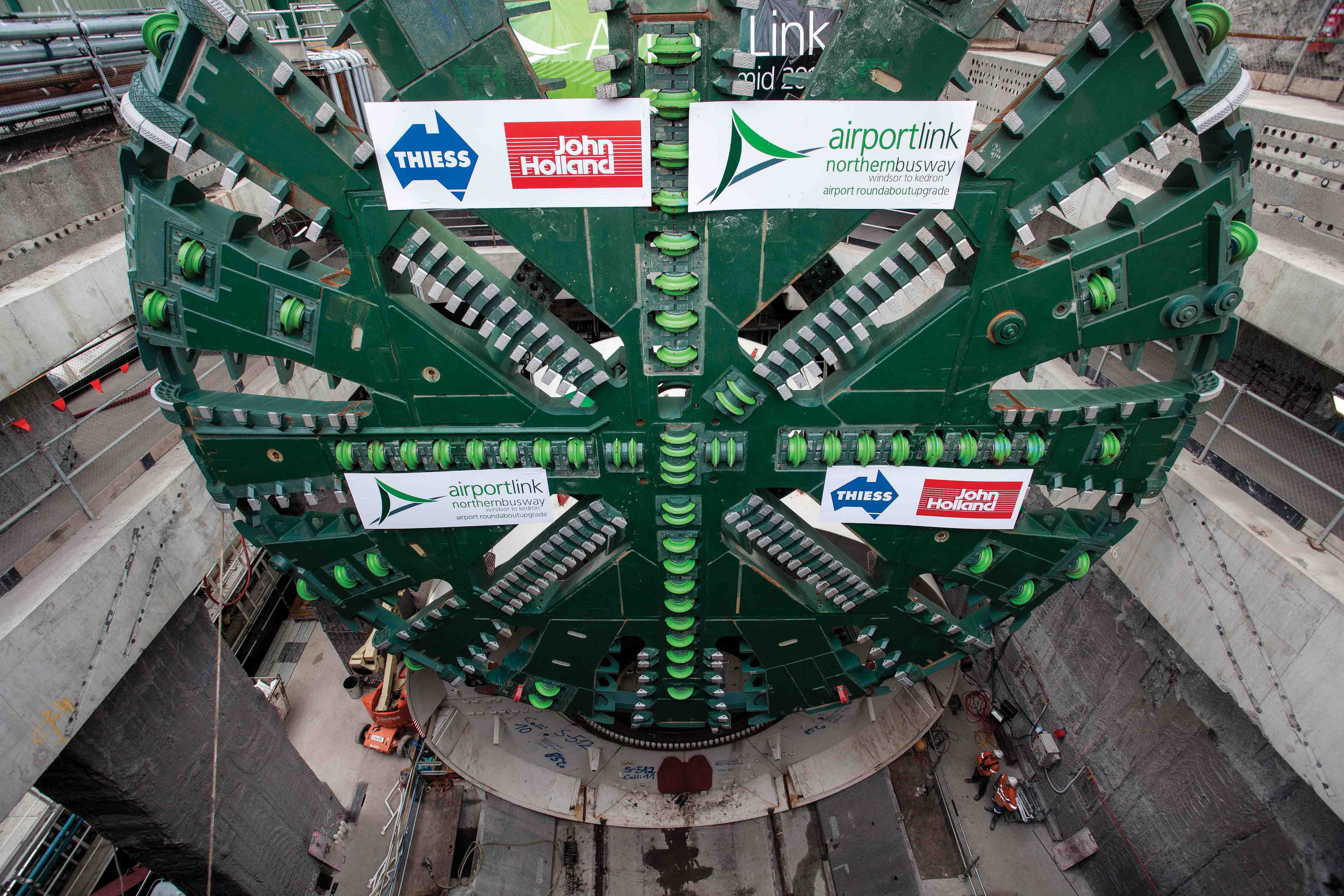 Brisbane borer - one of two 12.34m Herrenknecht TBMs, largest ever used in Australia at the time Brisbane borer