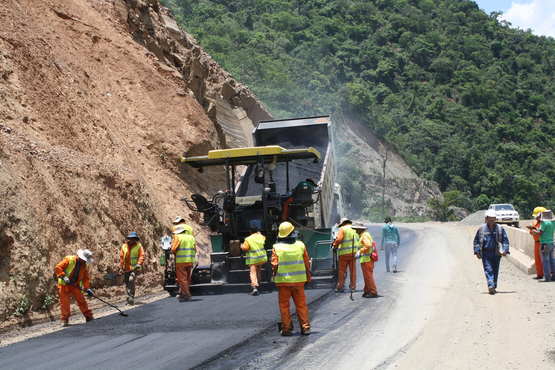 New road construction is helping Bolivia develop its economy Boliva road construction
