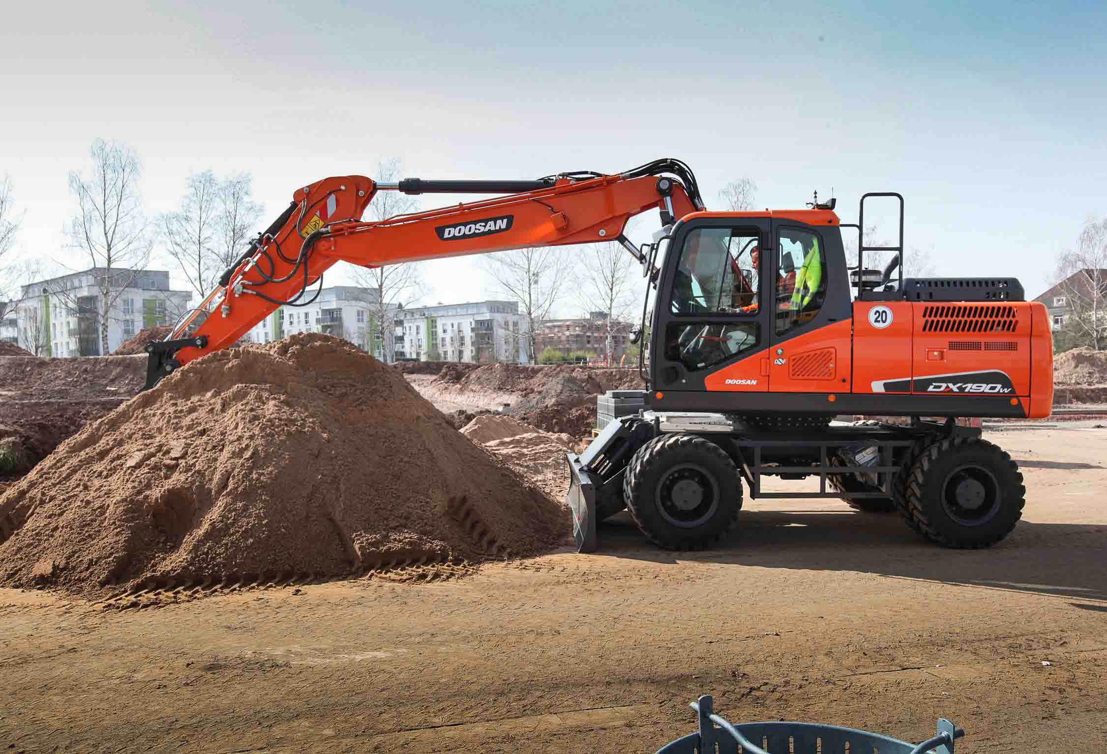Doosan DX190W-5 Stage IV compliant wheeled excavator Doosan DX190W-5 Stage IV compliant wheeled excavator