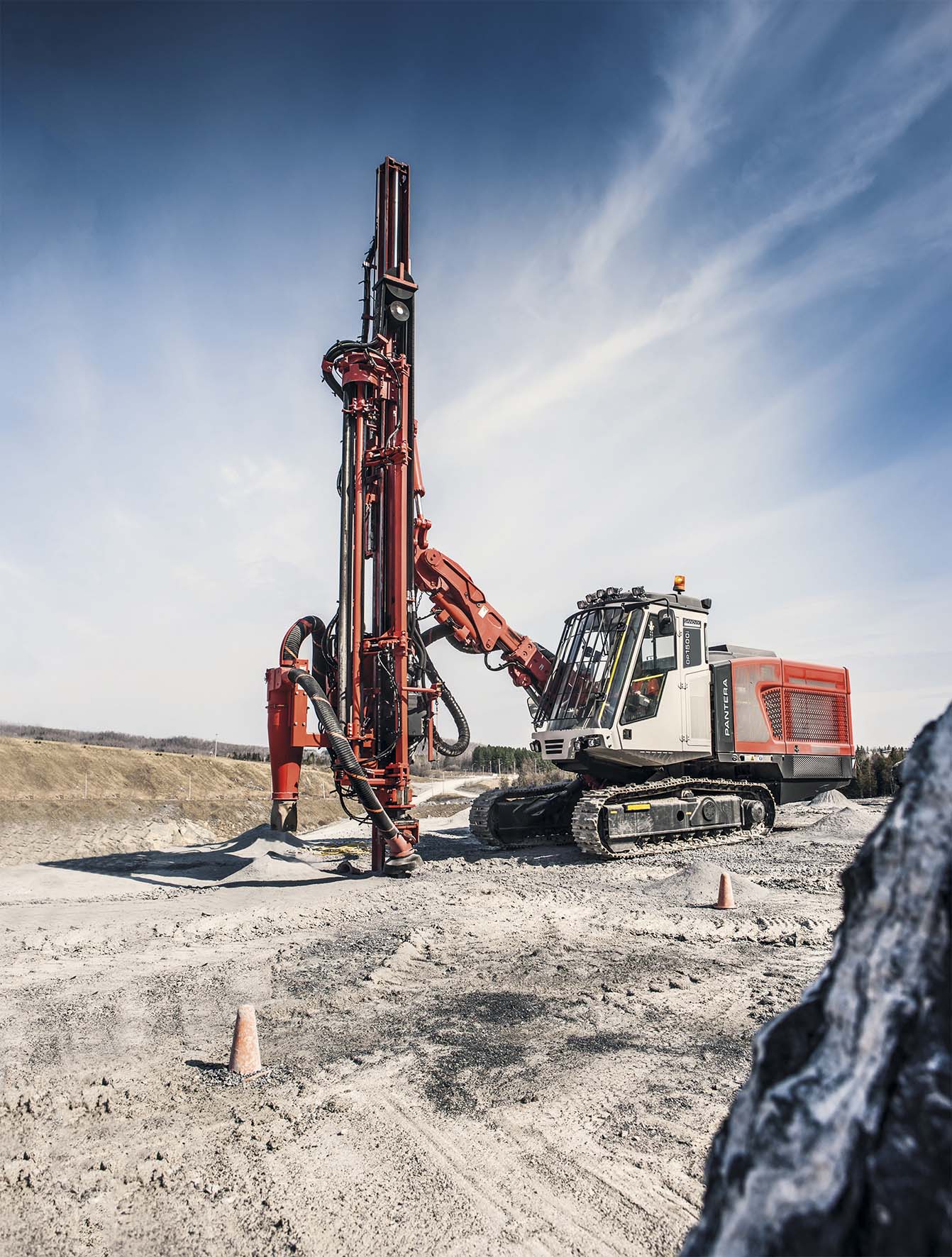 Improved controls will help boost drilling performance for Sandvik’s new surface rigs Sandvik Pantera drill rig