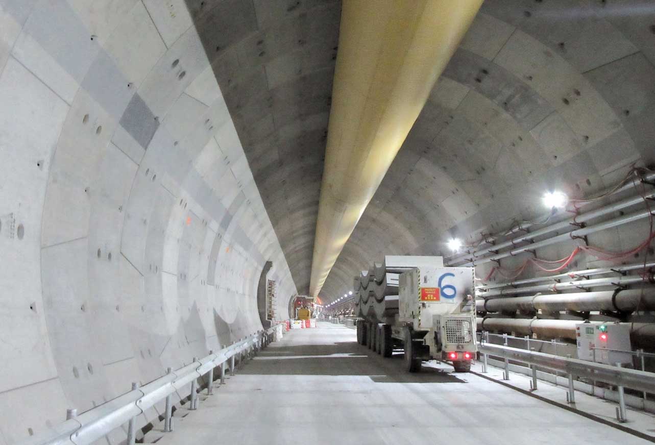 Main tunnel (photo courtesy Dragages) Main tunnel