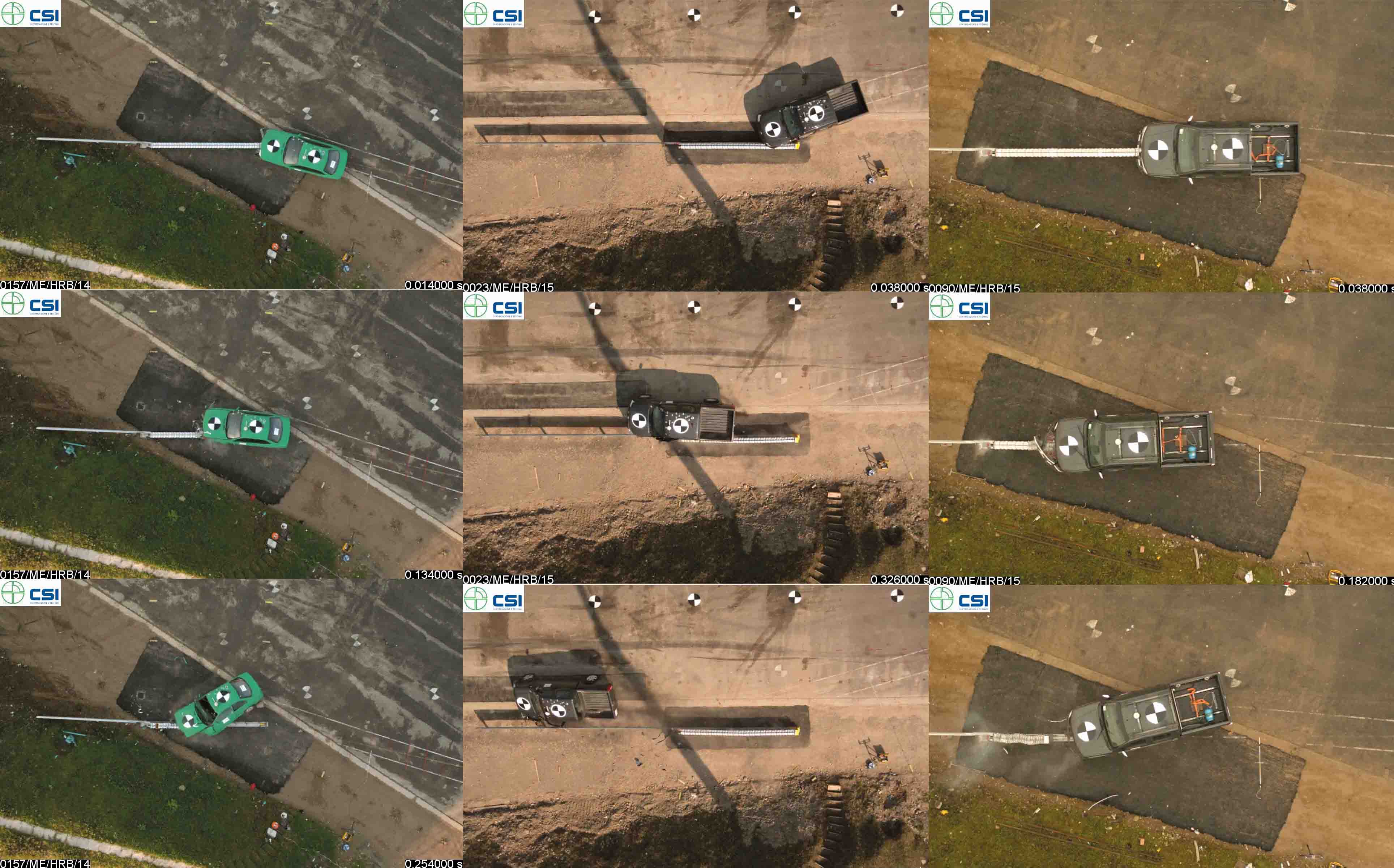 Vehicle movement during frontal and side impacts with the SMA end terminal Vehicle movement during frontal and side impacts