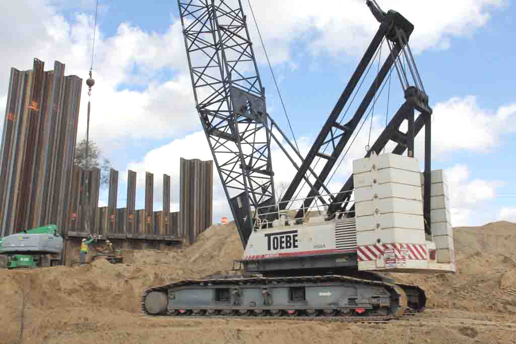 High times for Terex HC cranes on Michigan bridge work Terex HC cranes