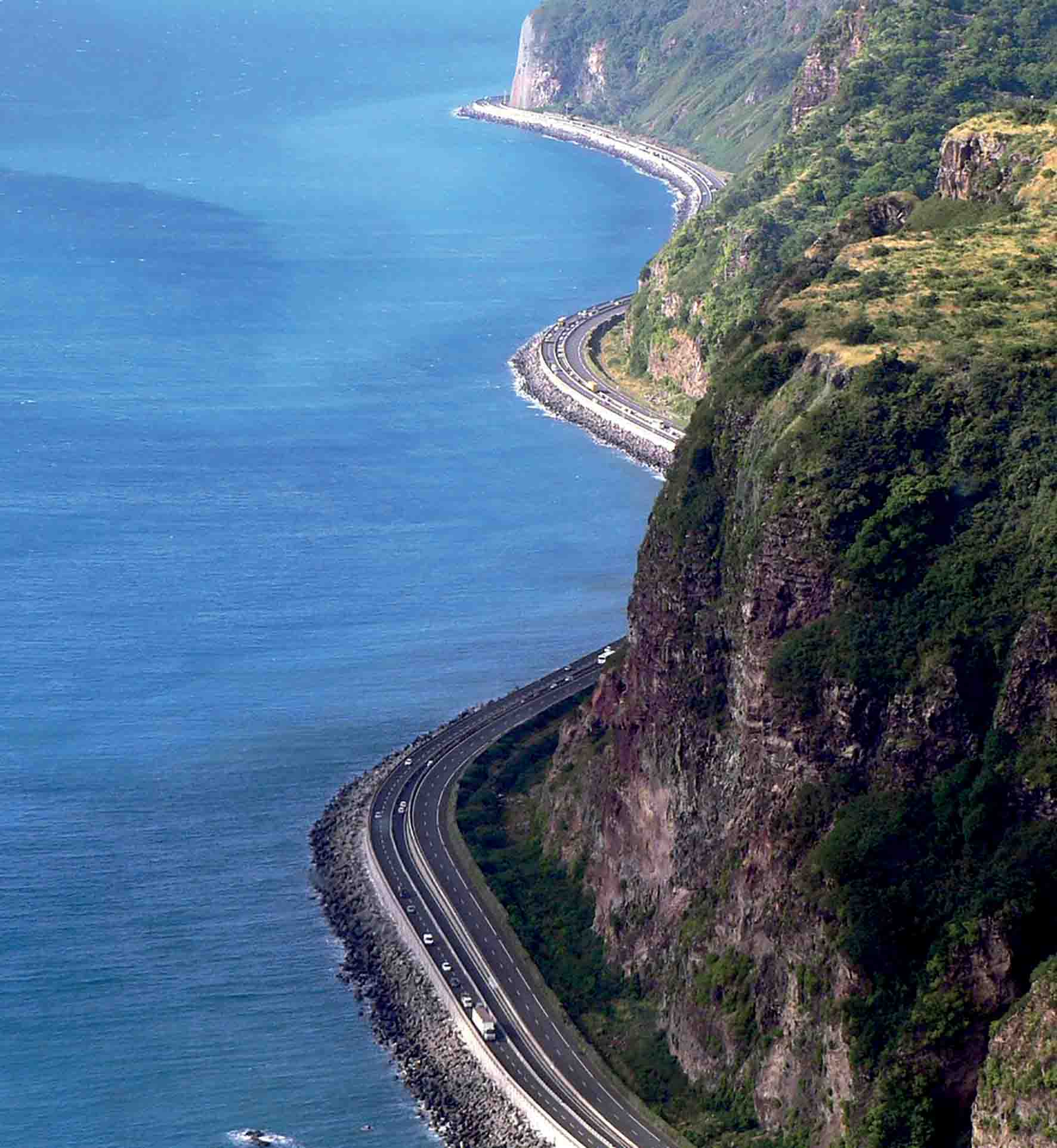 The island of Reunion has seen pothole repairs to its coastal highway using Ultracrete products coastal highway in island of Reunion