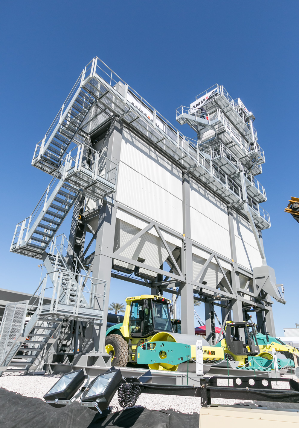 The Ammann ABA UniBatch is the first fully assembled plant at the trade show The Ammann ABA UniBatch